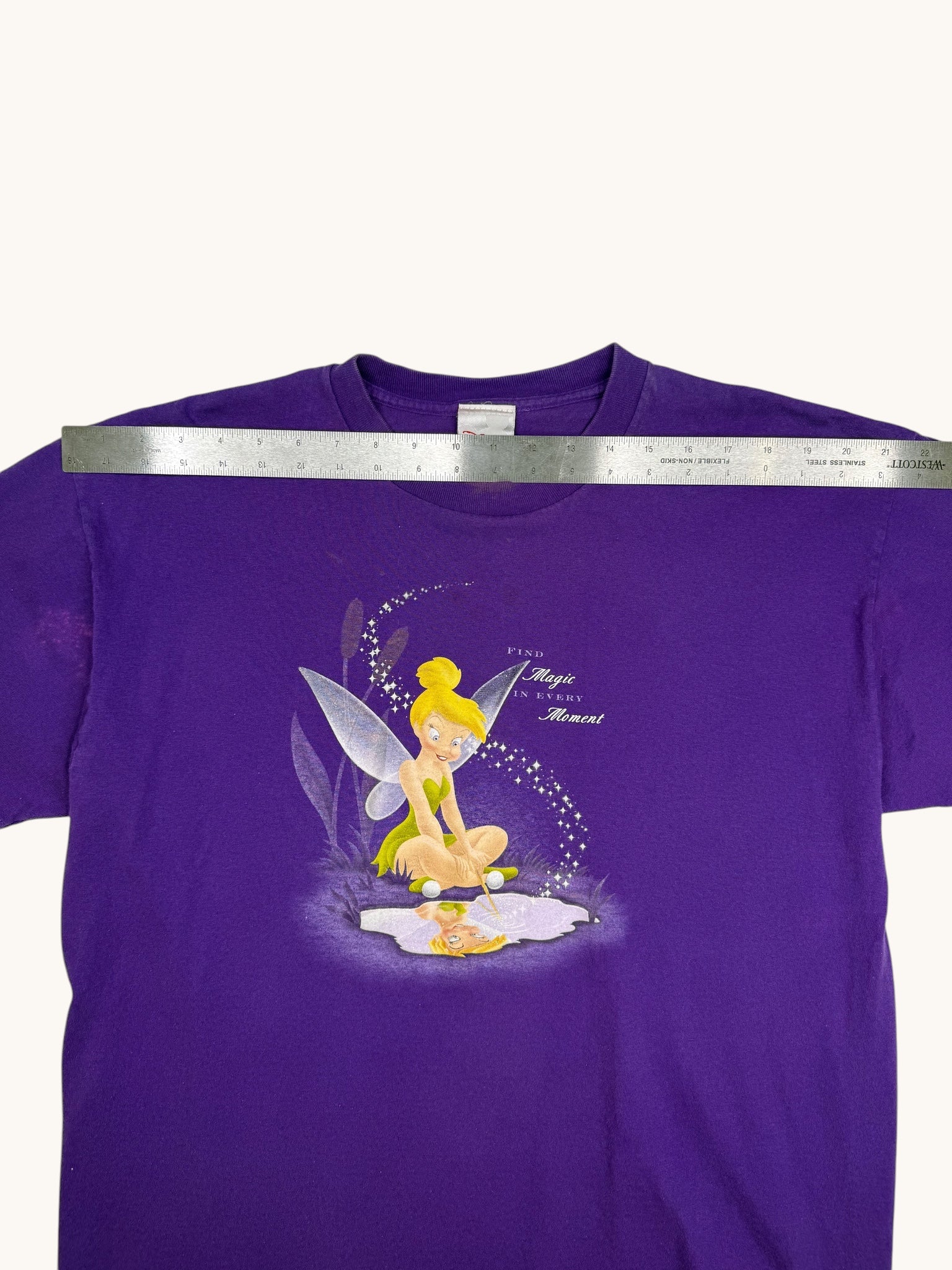 90s Disney Store Purple Tinkerbell Graphic Tee - XL