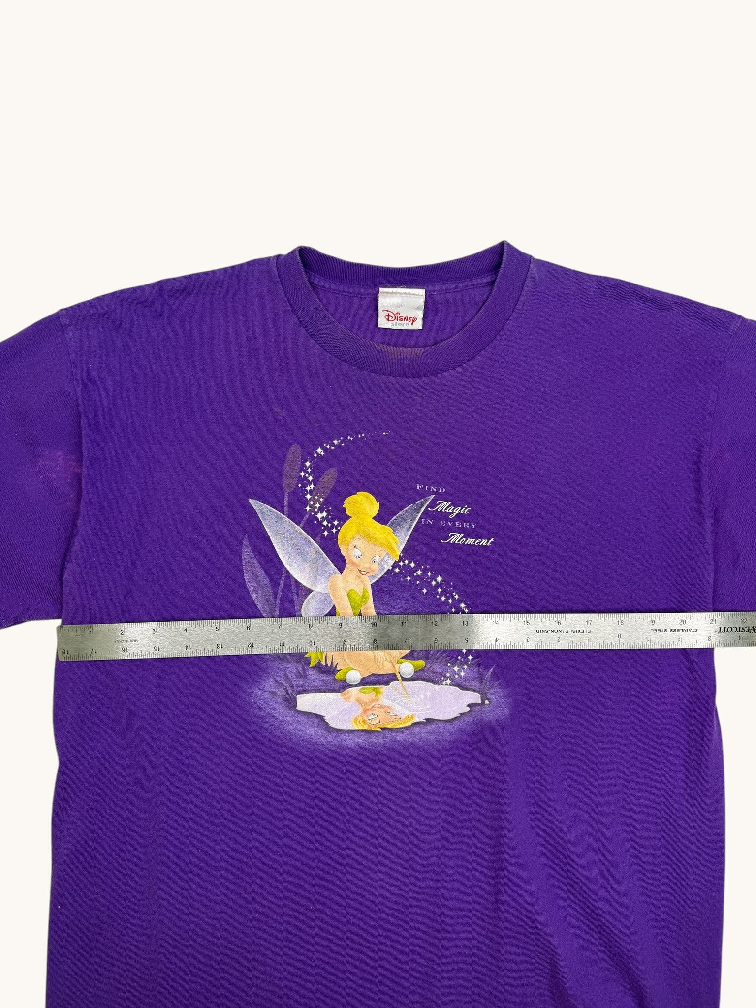 90s Disney Store Purple Tinkerbell Graphic Tee - XL
