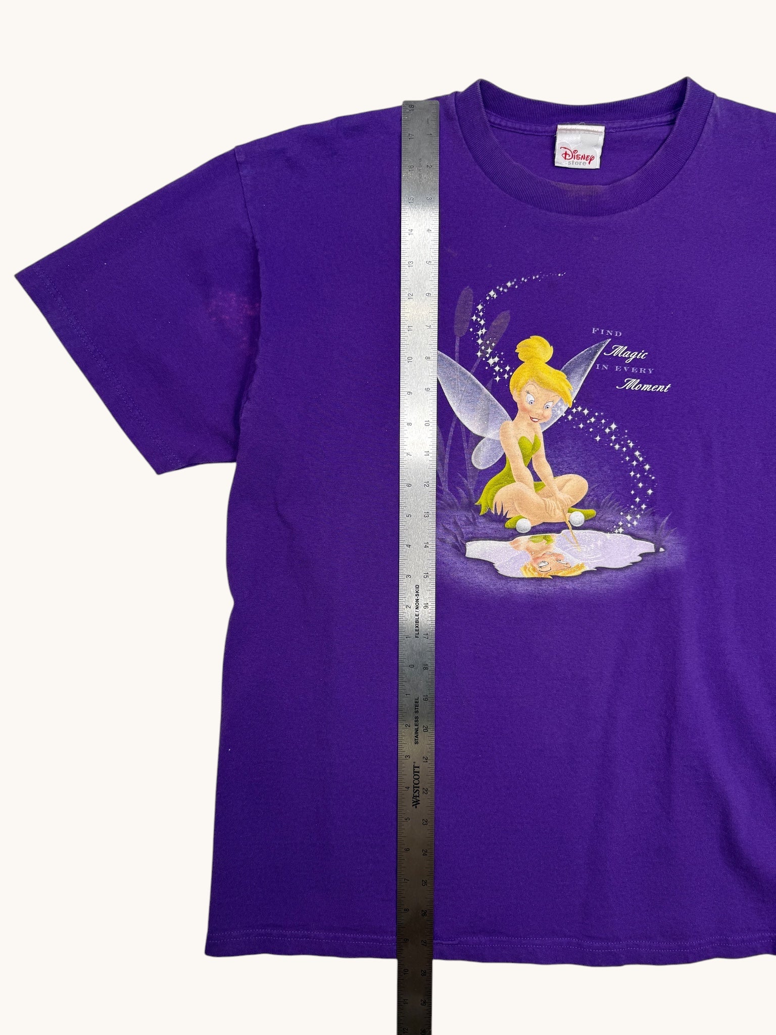 90s Disney Store Purple Tinkerbell Graphic Tee - XL