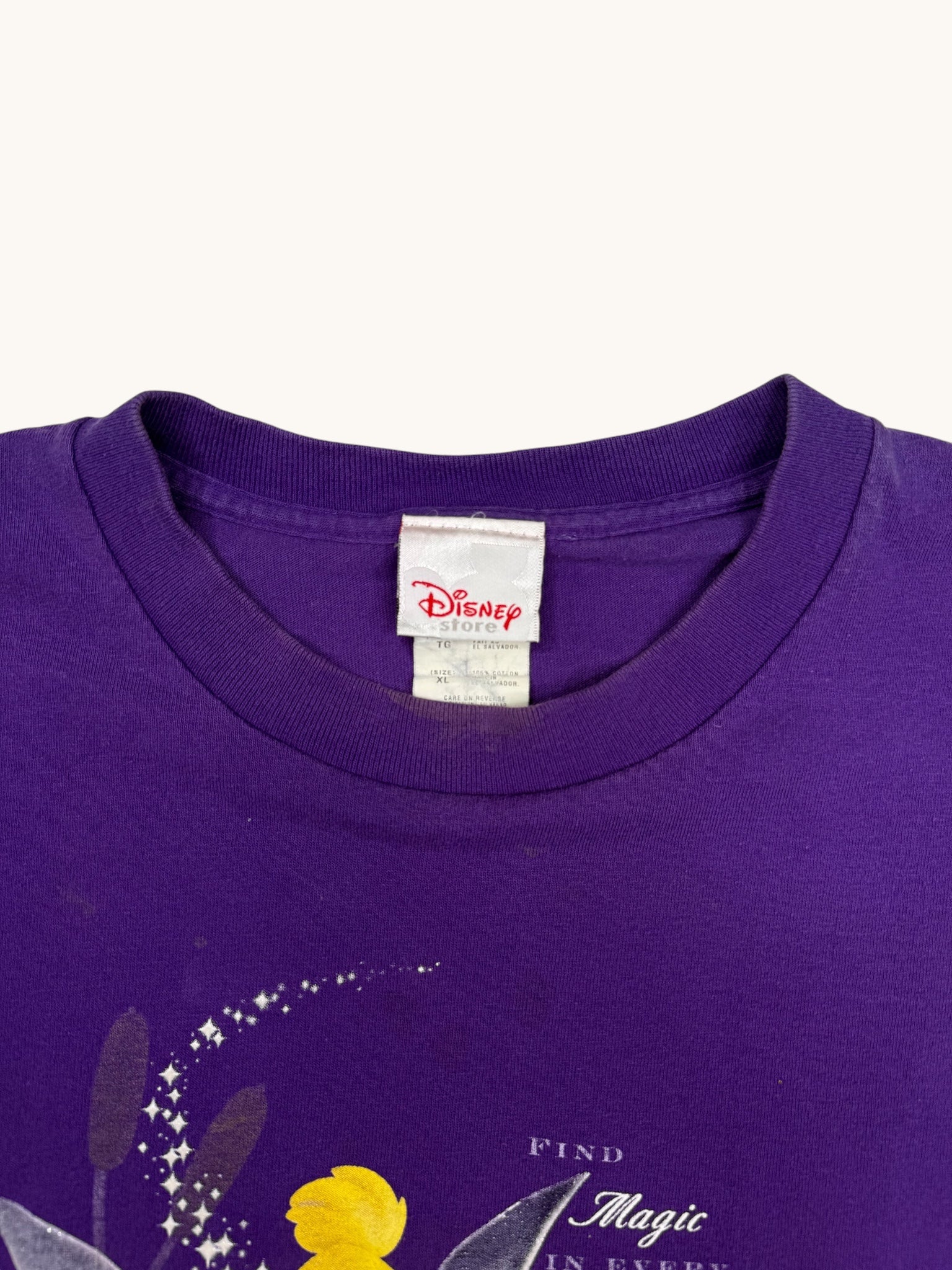 90s Disney Store Purple Tinkerbell Graphic Tee - XL