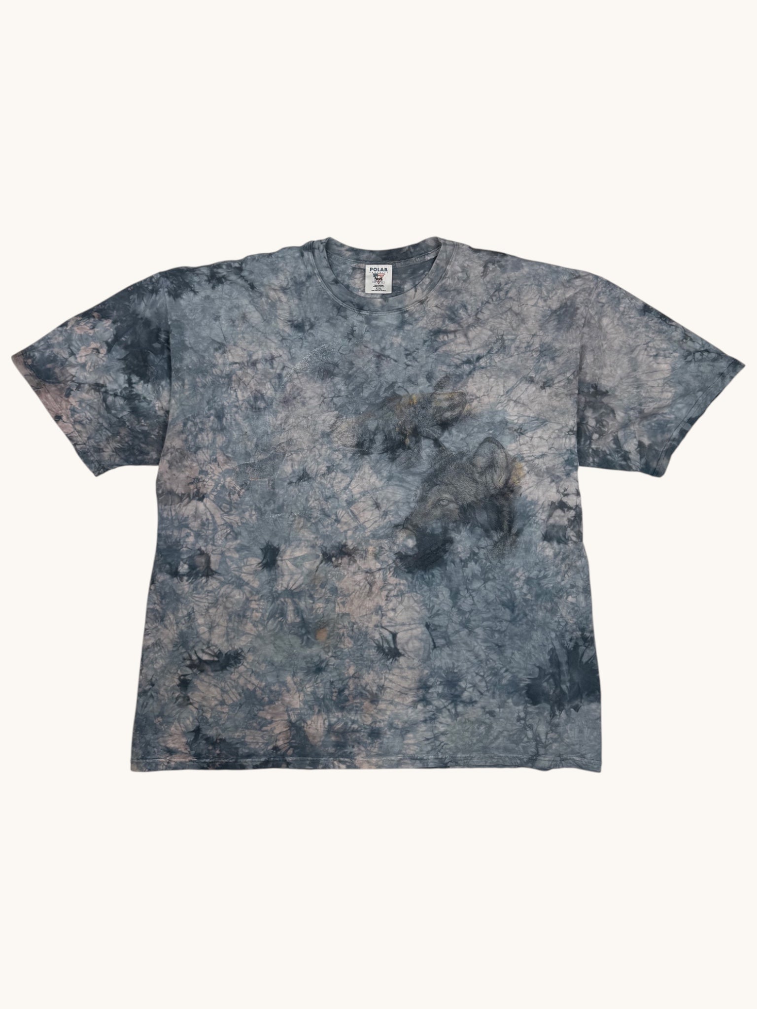 90s Polar Graphics Blue Tie-Dye Tee - 2XL