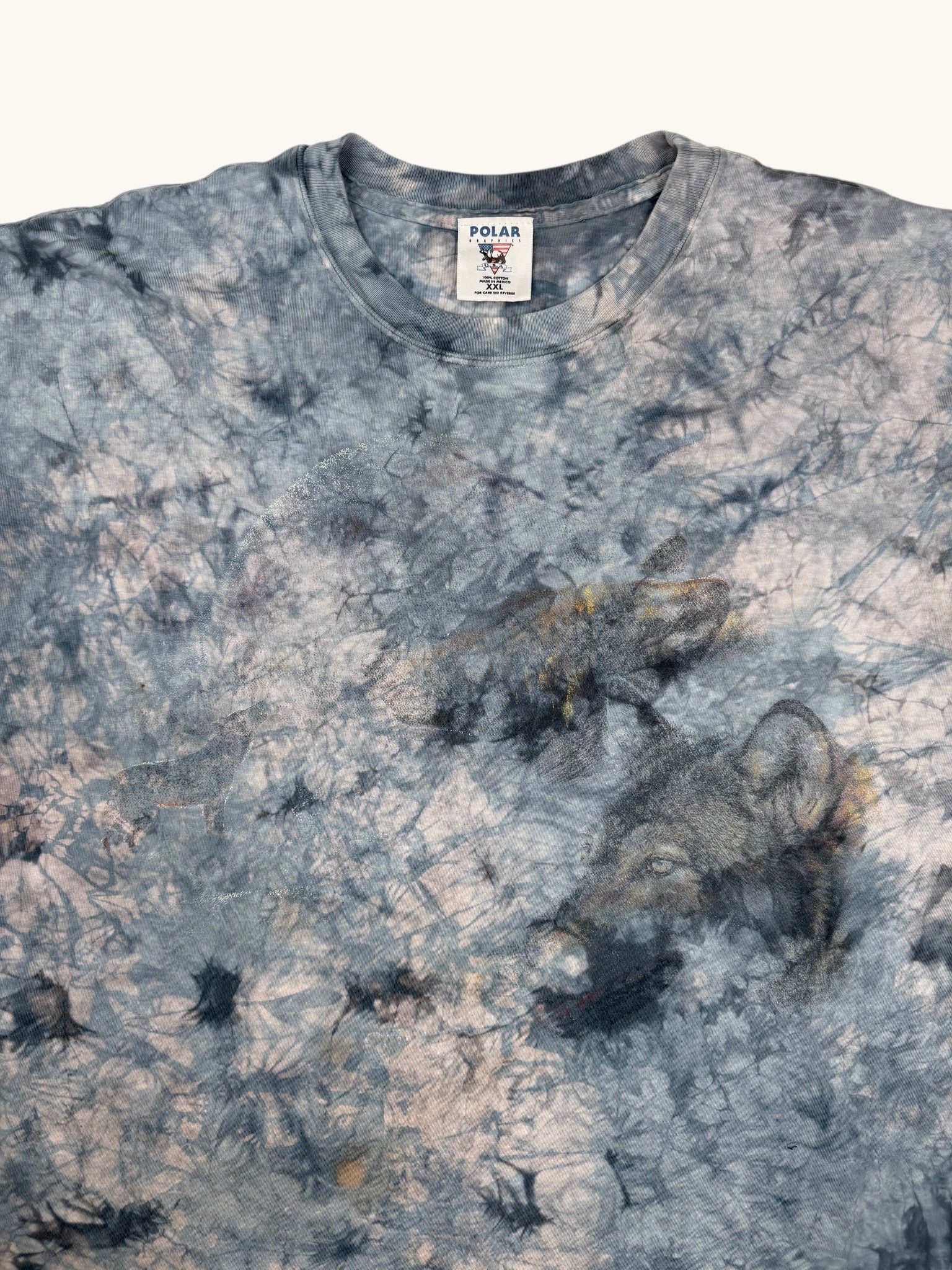 90s Polar Graphics Blue Tie-Dye Tee - 2XL