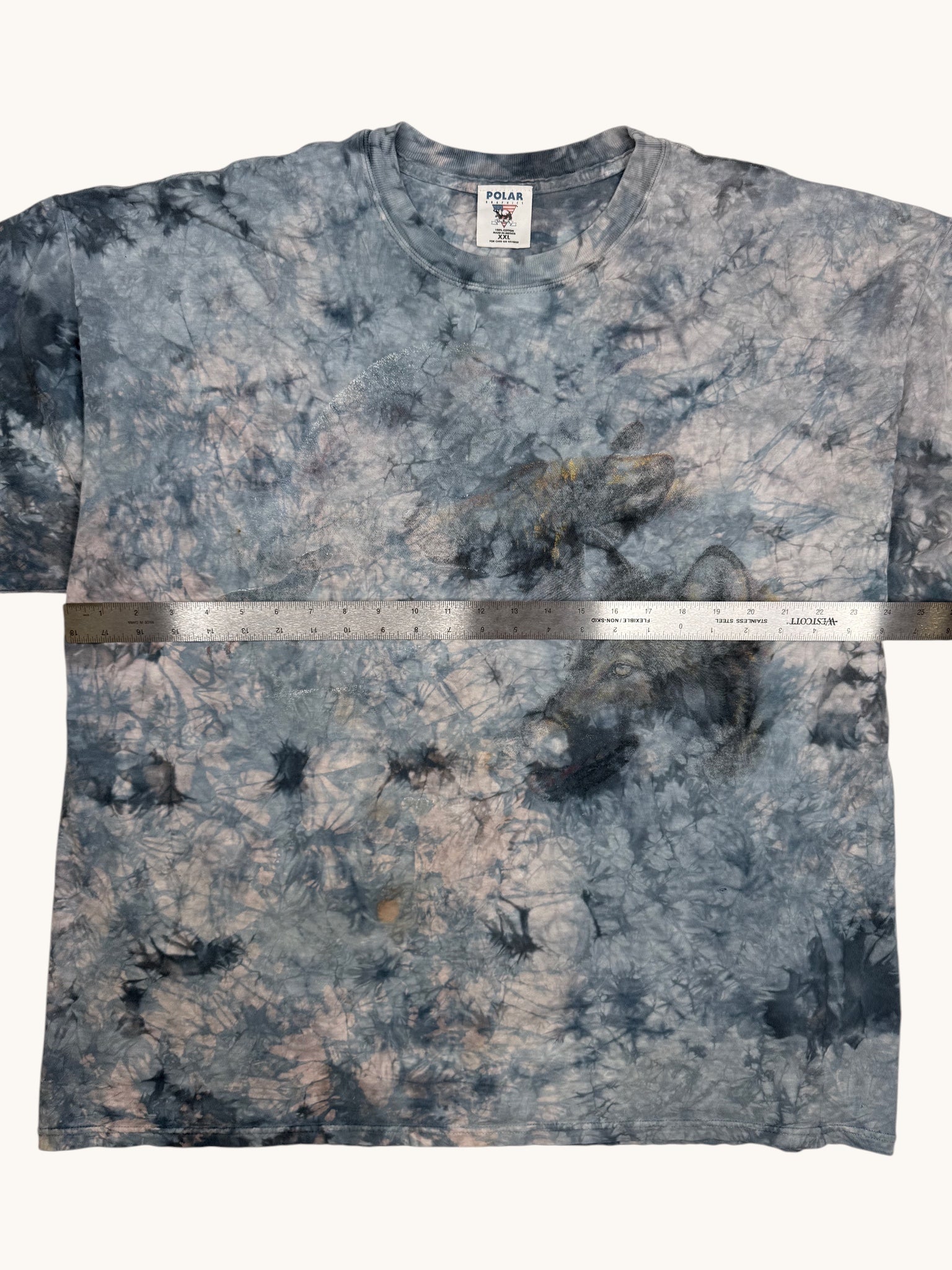 90s Polar Graphics Blue Tie-Dye Tee - 2XL