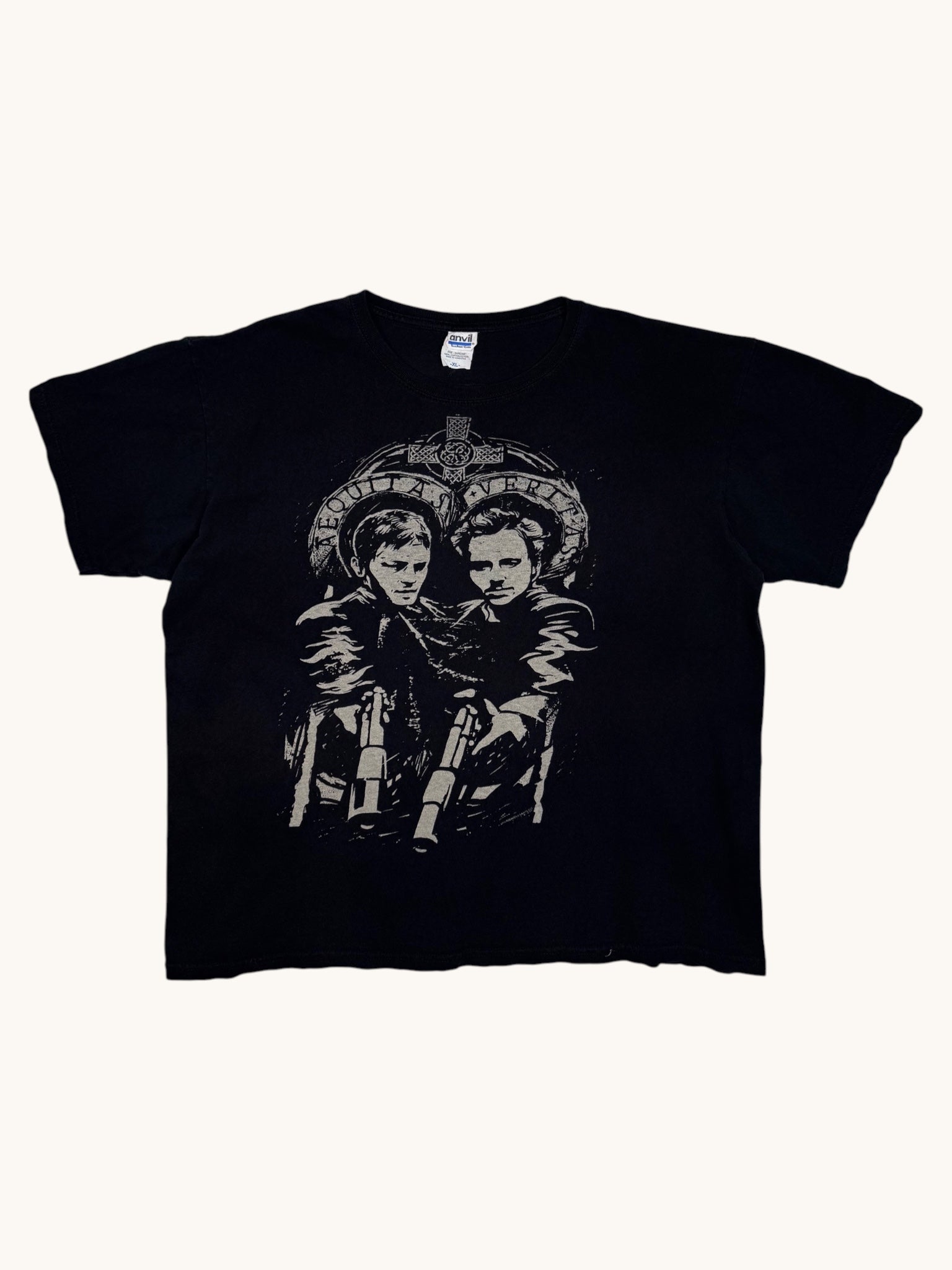90s Anvil Black Graphic Tee - XL