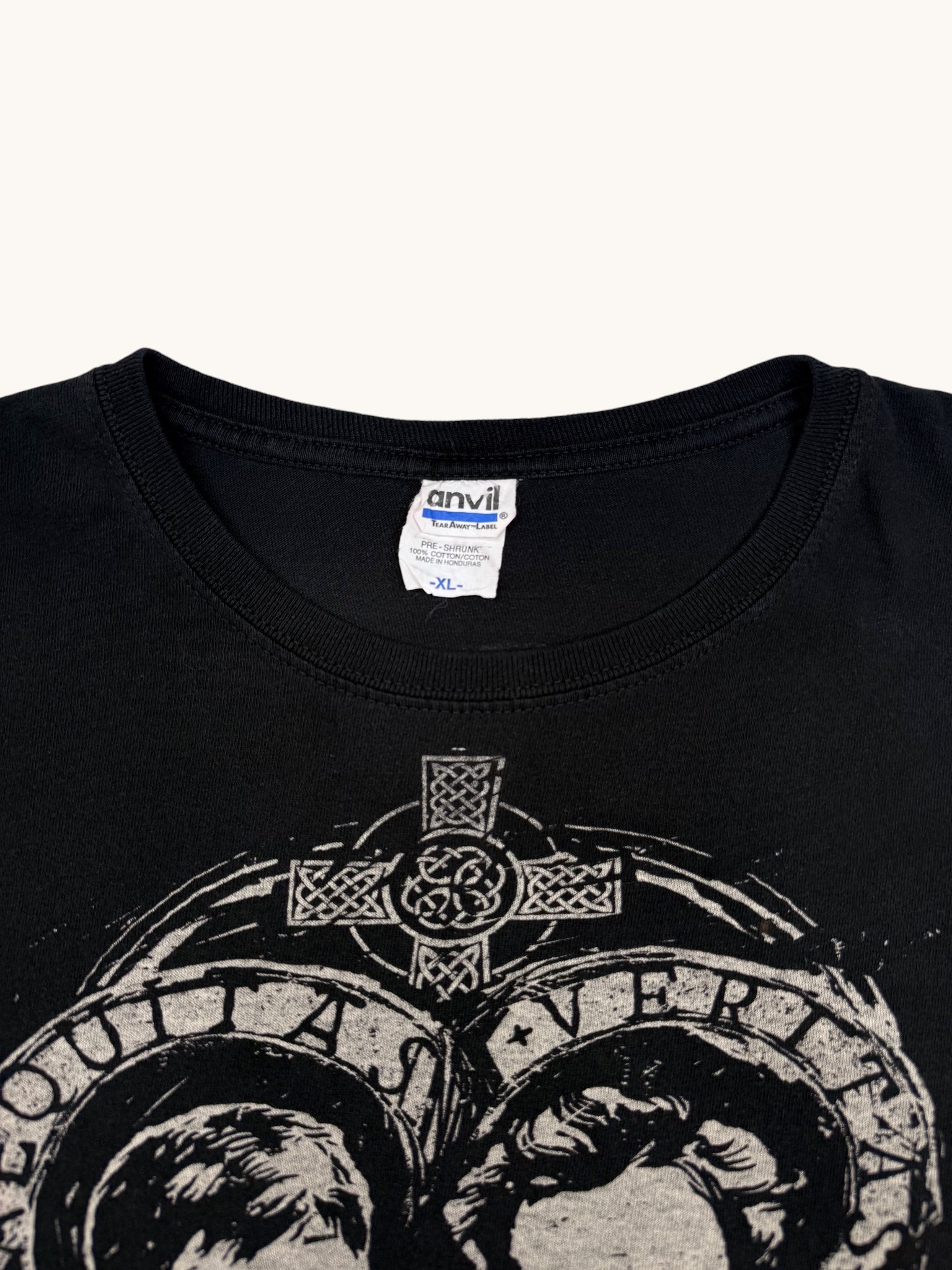 90s Anvil Black Graphic Tee - XL