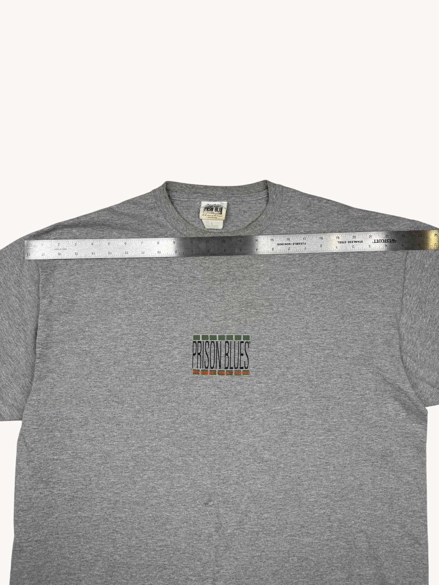 90s Prison Blues Gray Tee - XL
