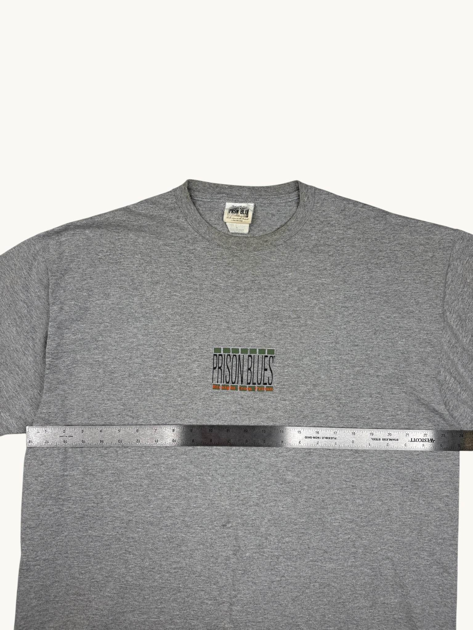 90s Prison Blues Gray Tee - XL