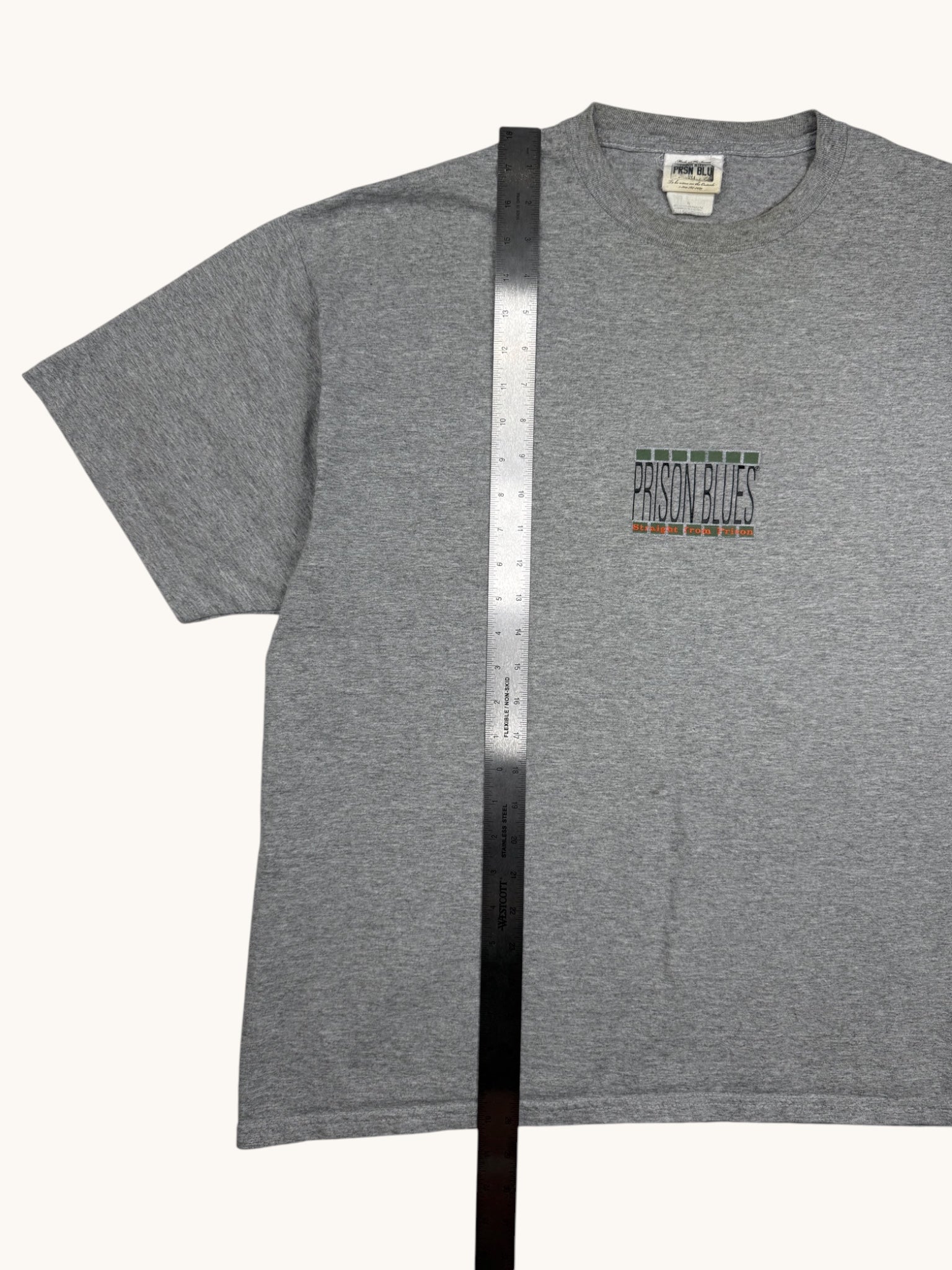 90s Prison Blues Gray Tee - XL