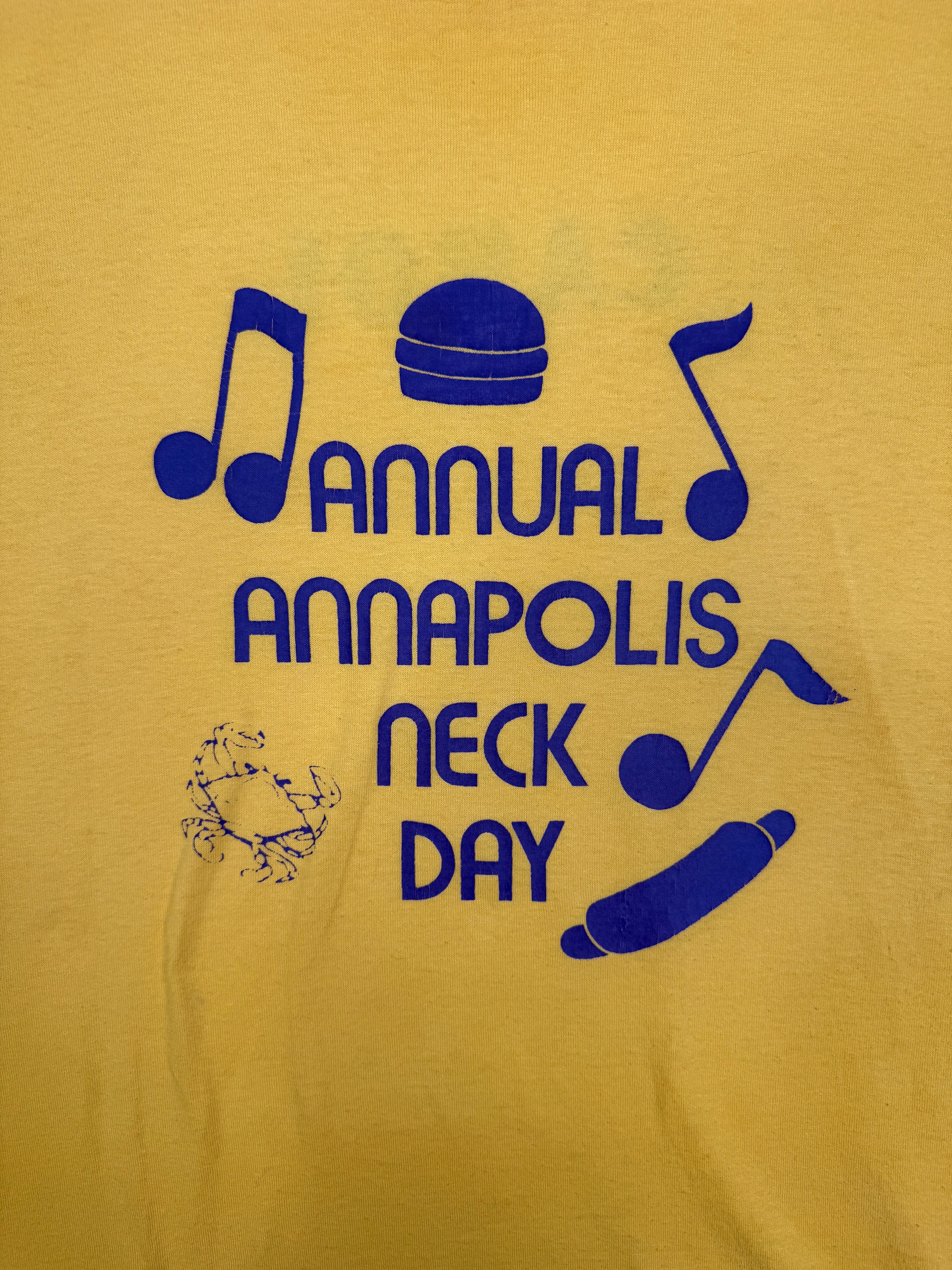 90s Jerzees Yellow Annapolis Tee - L