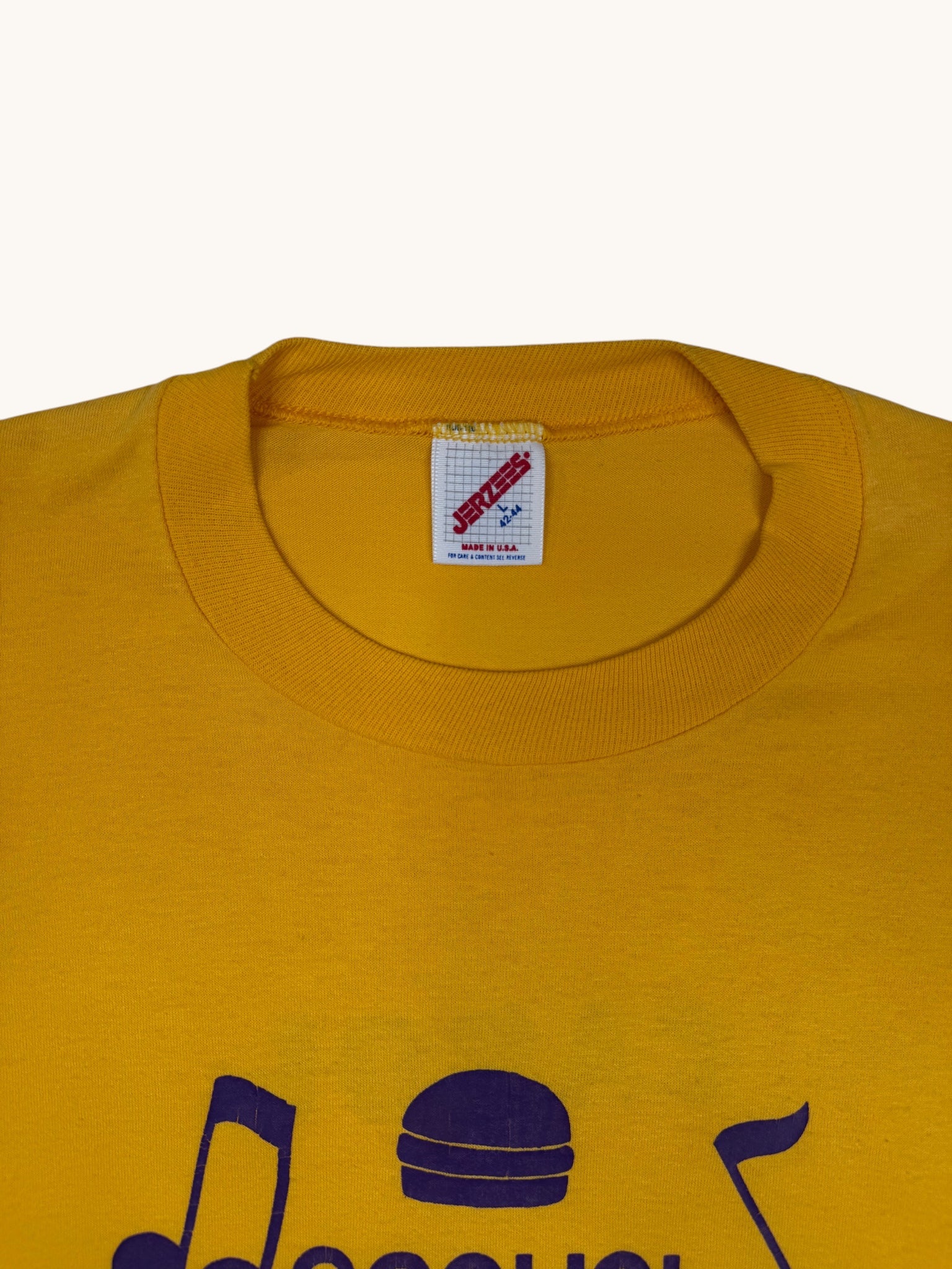 90s Jerzees Yellow Annapolis Tee - L