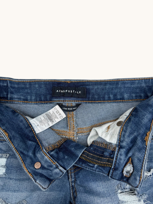 00s Aeropostale Low Rise Denim Shorts - 0