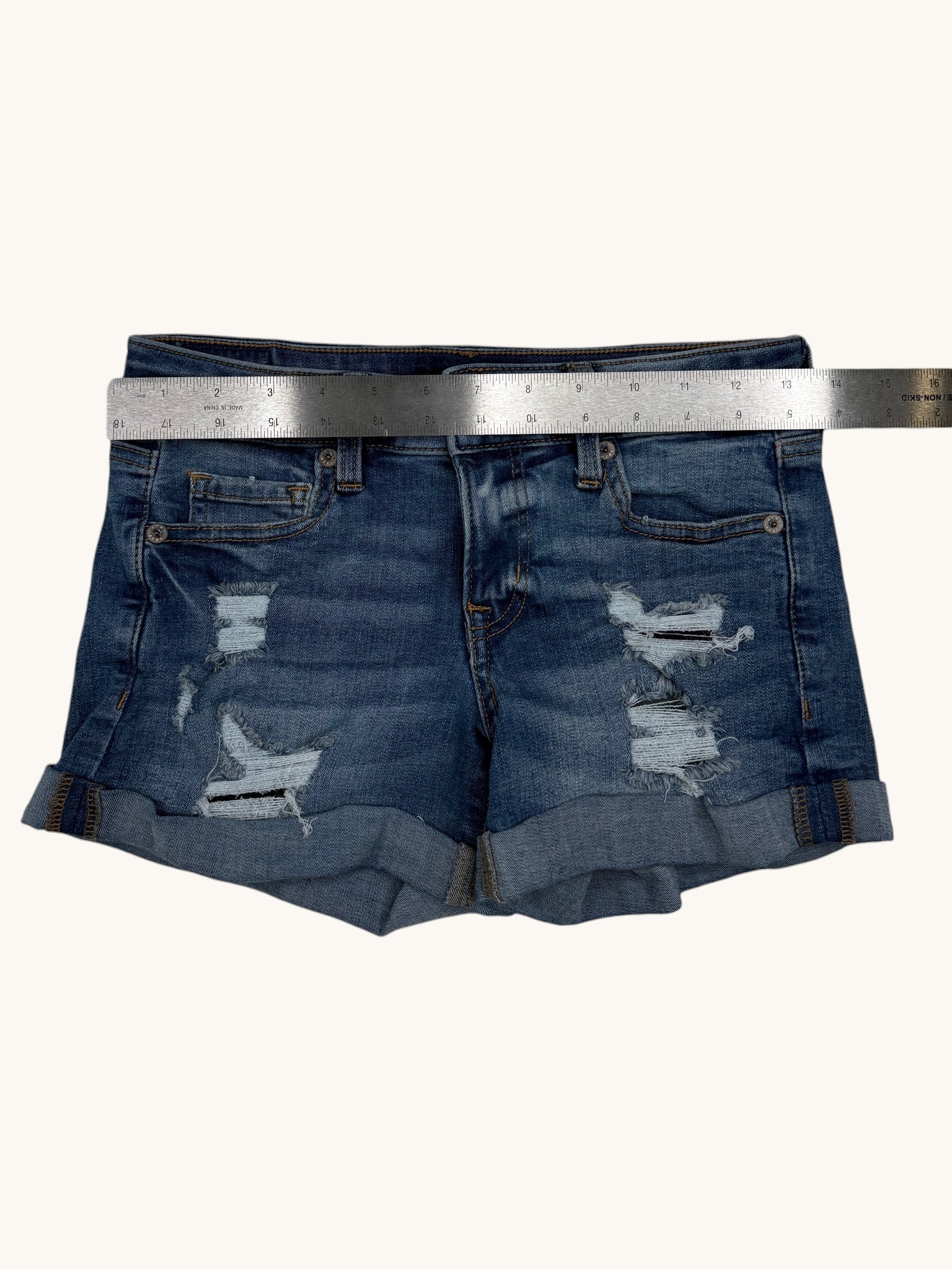 00s Aeropostale Low Rise Denim Shorts - 0