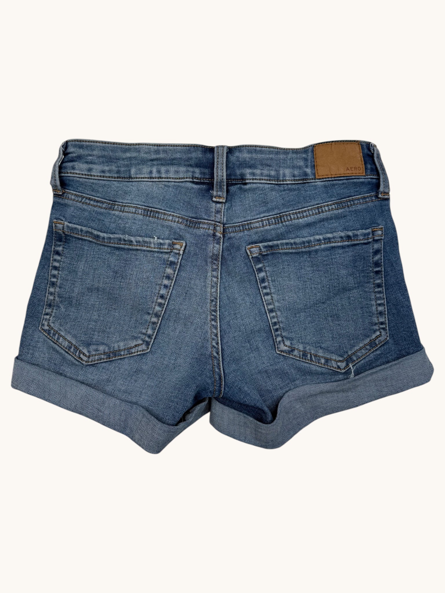 00s Aeropostale Low Rise Denim Shorts - 0