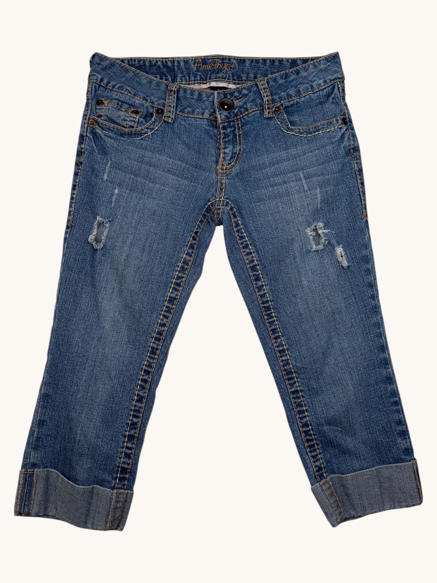 00s Amethyst Blue Denim Pants - 5