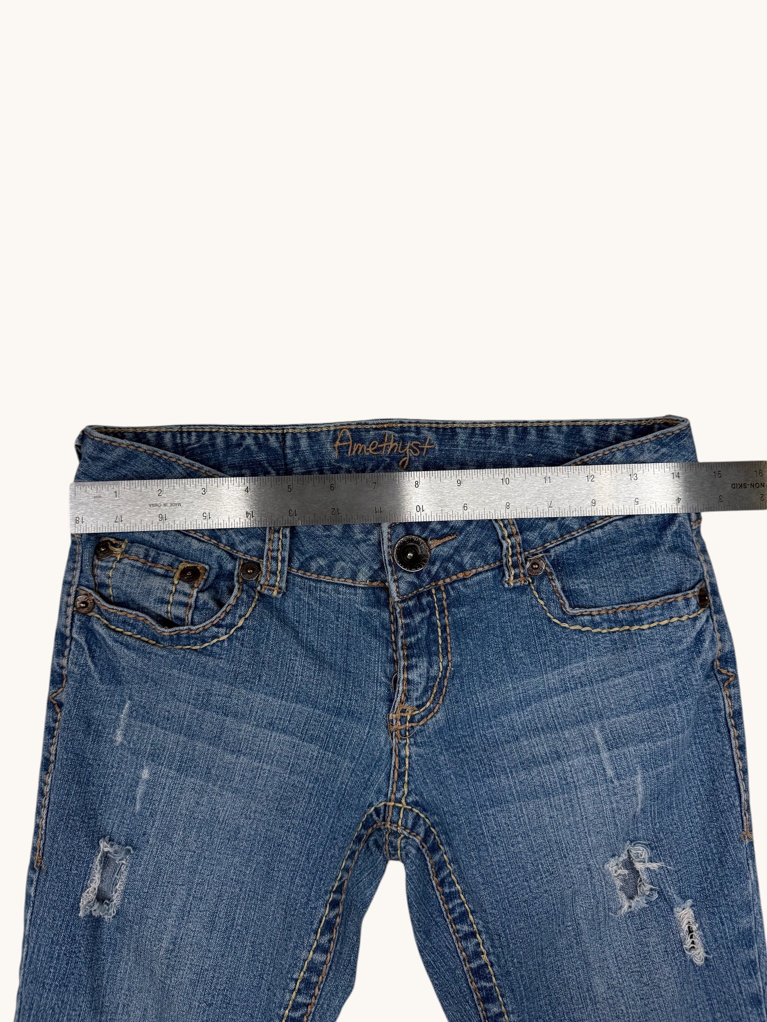00s Amethyst Blue Denim Pants - 5