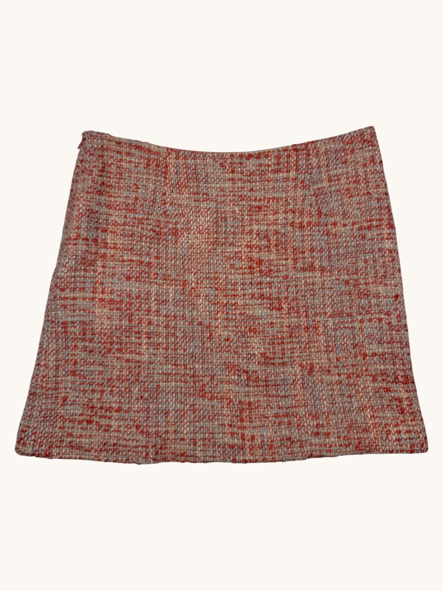 90s Cynthia Steffe Orange Tweed Skirt - 4