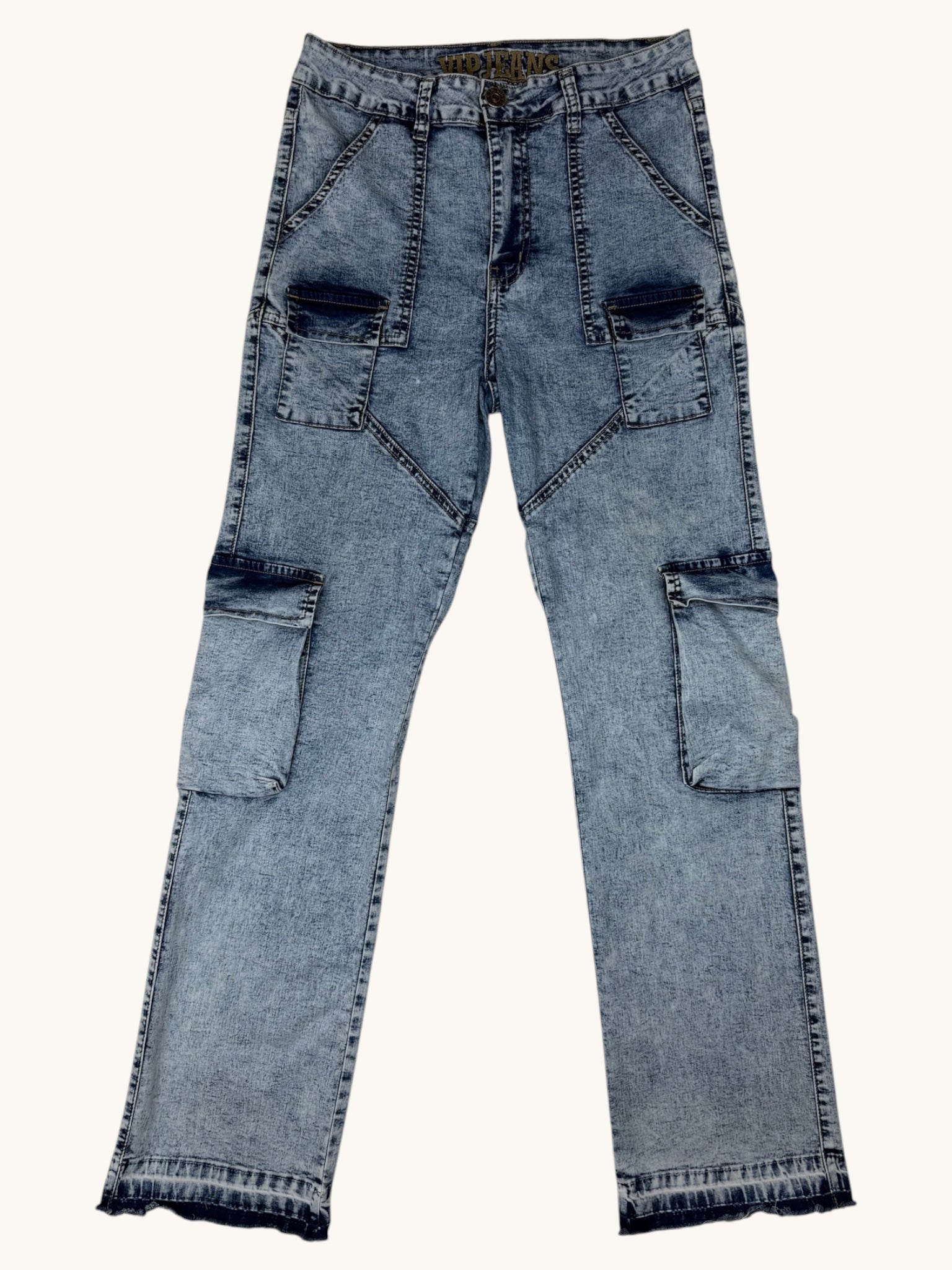 00s VIP Jeans Blue Denim Cargo Pants - 29