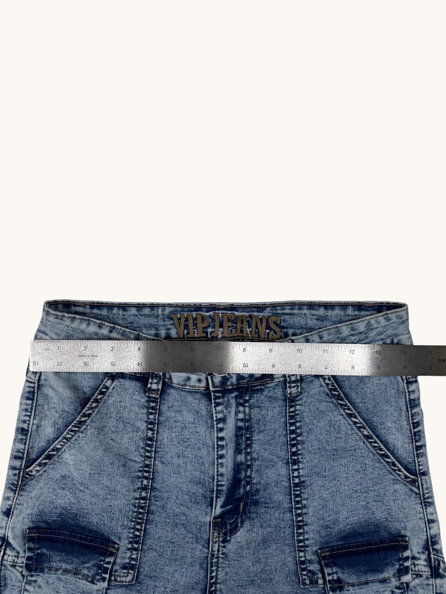 00s VIP Jeans Blue Denim Cargo Pants - 29