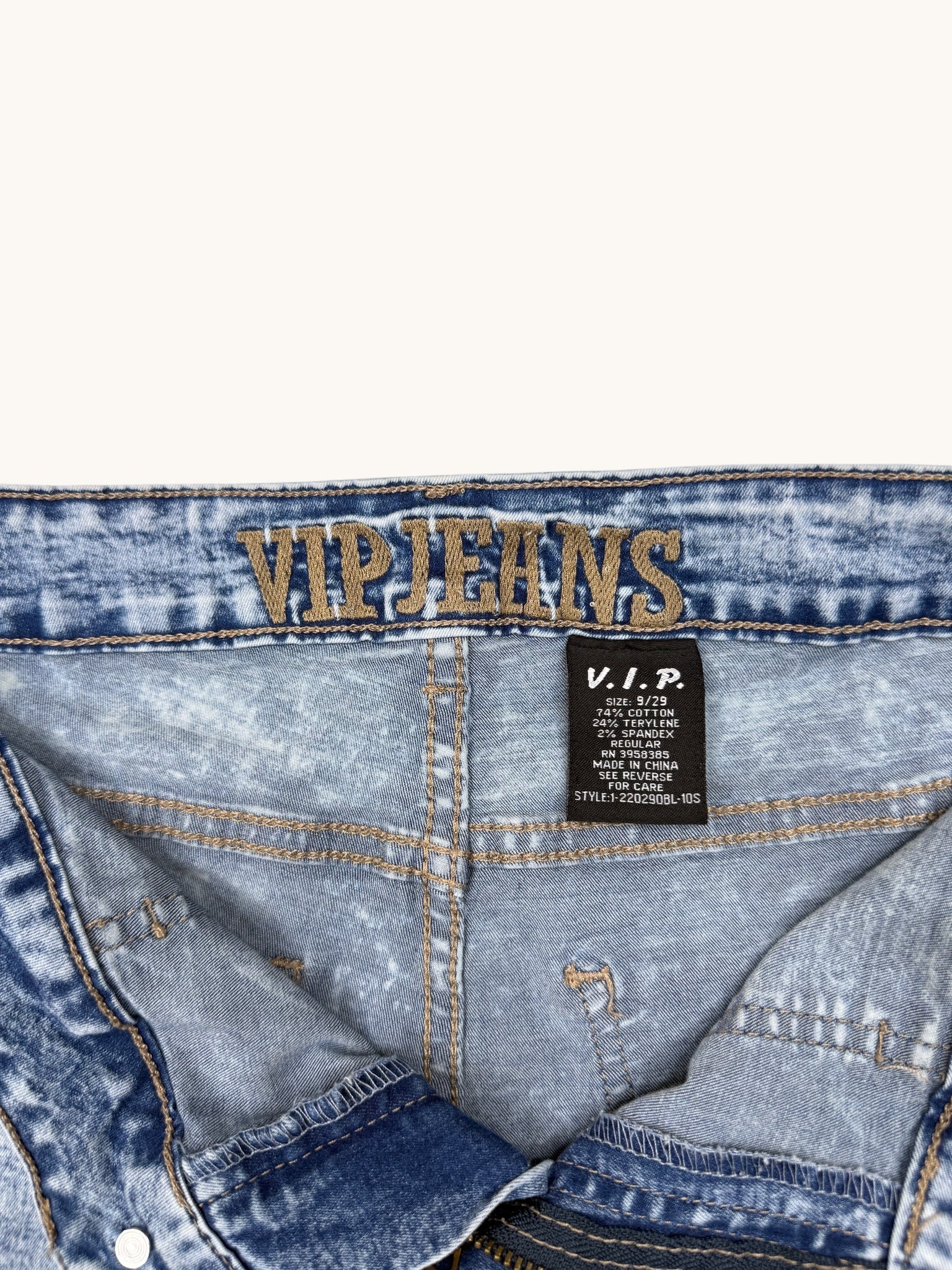 00s VIP Jeans Blue Denim Cargo Pants - 29