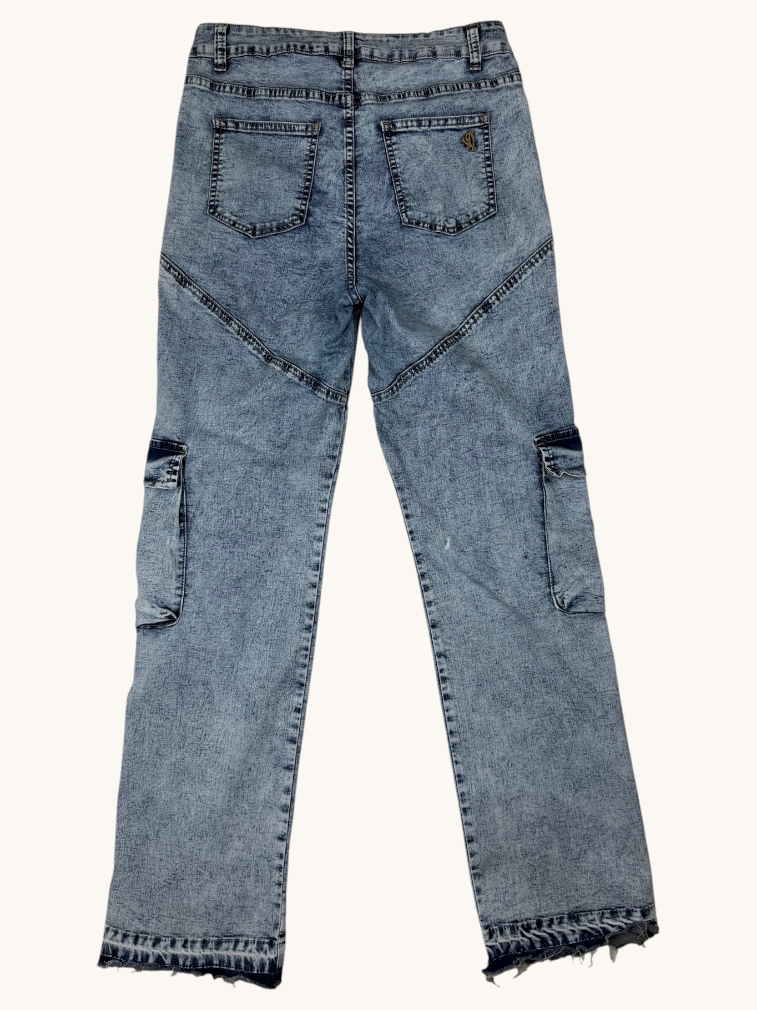 00s VIP Jeans Blue Denim Cargo Pants - 29