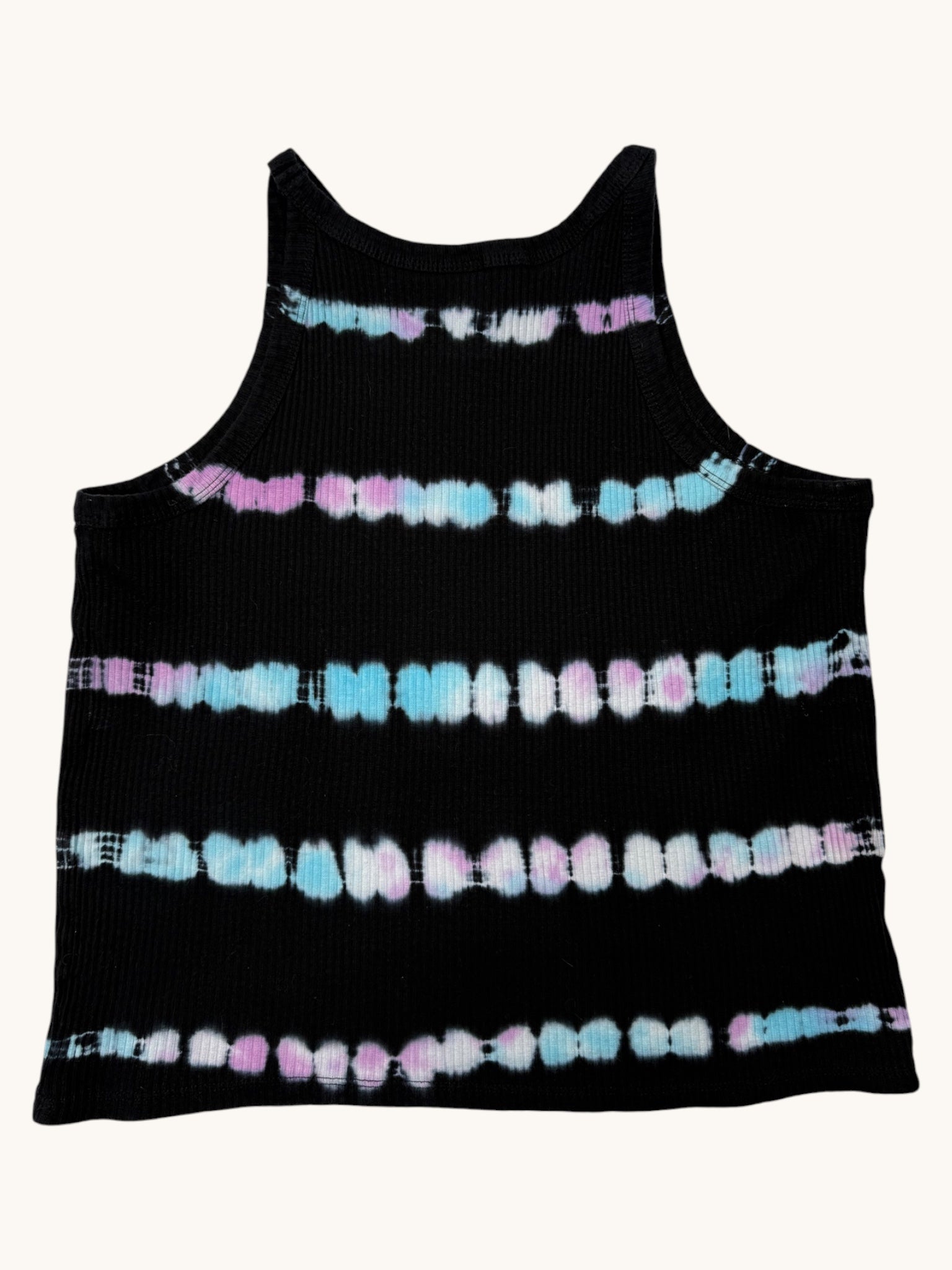 Justice Black Tie Dye Tank - L