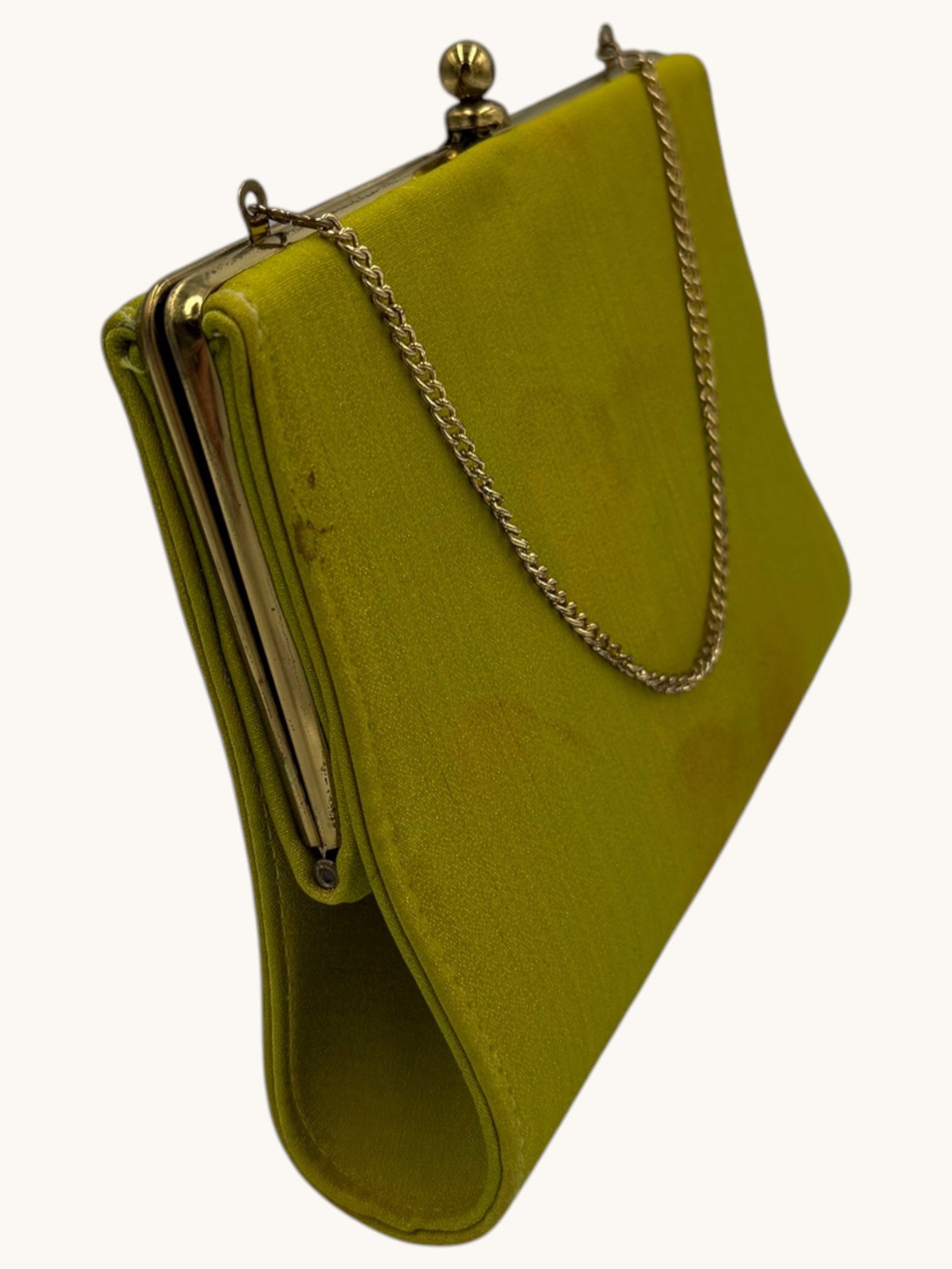 90s Green Velvet Clutch Bag