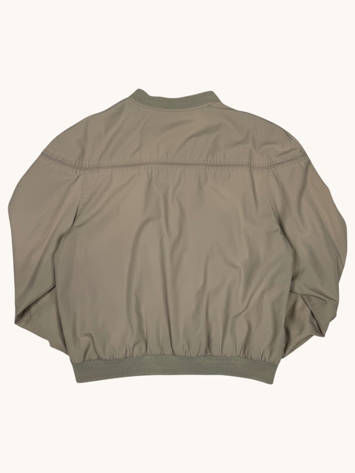 90s Current Seen Beige Bomber Jacket - L
