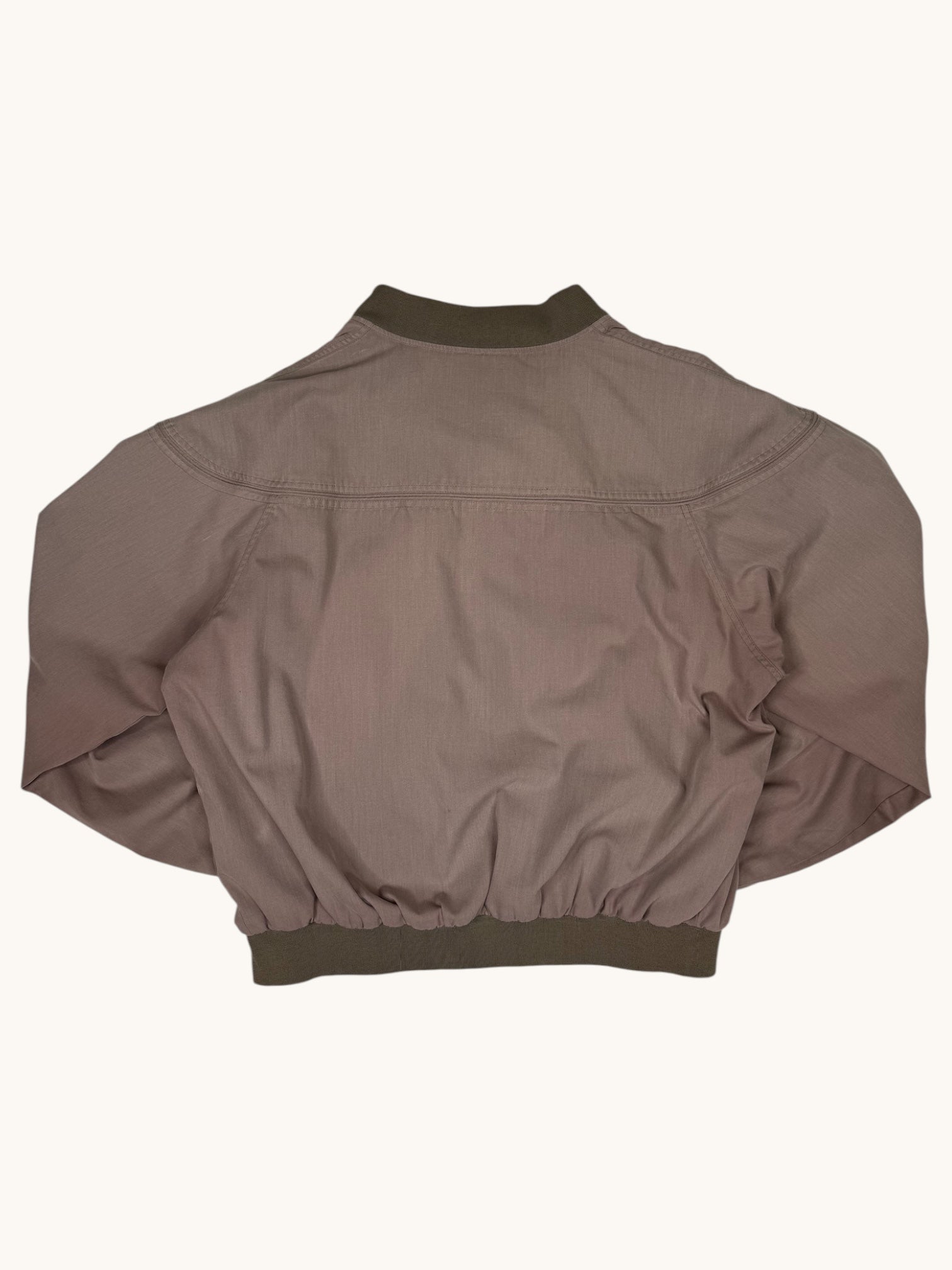 90s Knightsbridge Beige Bomber Jacket - L