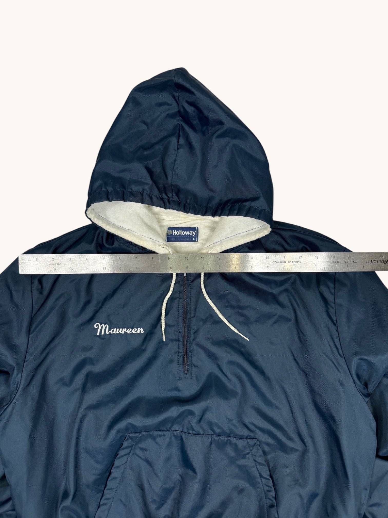 90s Holloway Navy Blue Windbreaker Jacket - L