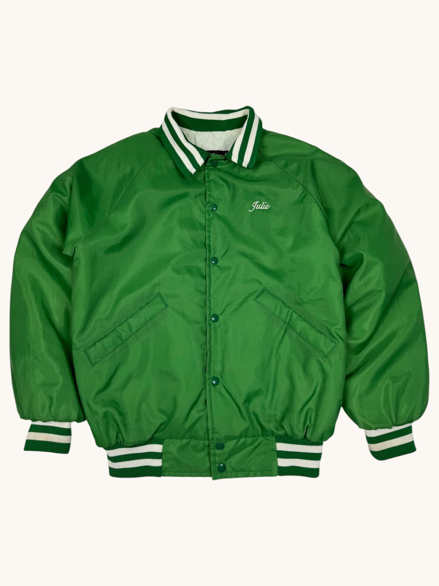 90s Scoreboard Sportswear Green Varsity Jacket - M