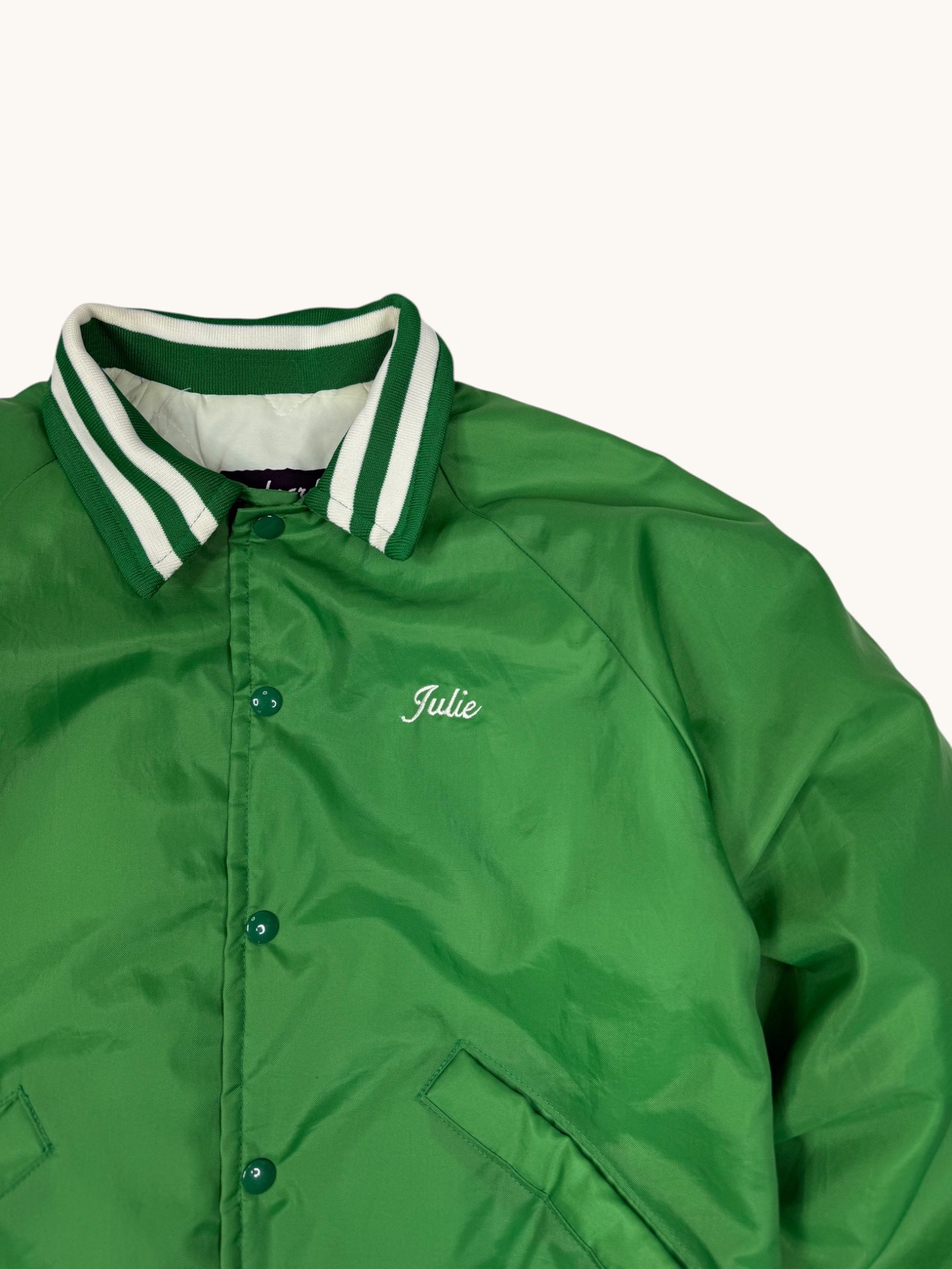 90s Scoreboard Sportswear Green Varsity Jacket - M