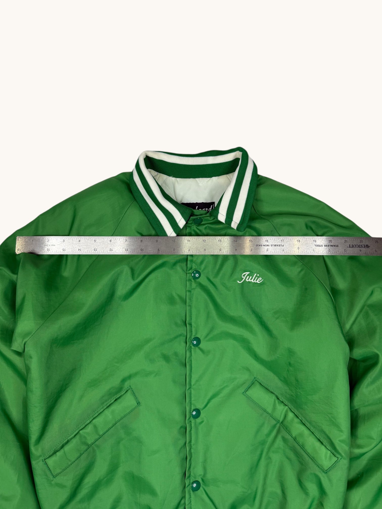 90s Scoreboard Sportswear Green Varsity Jacket - M