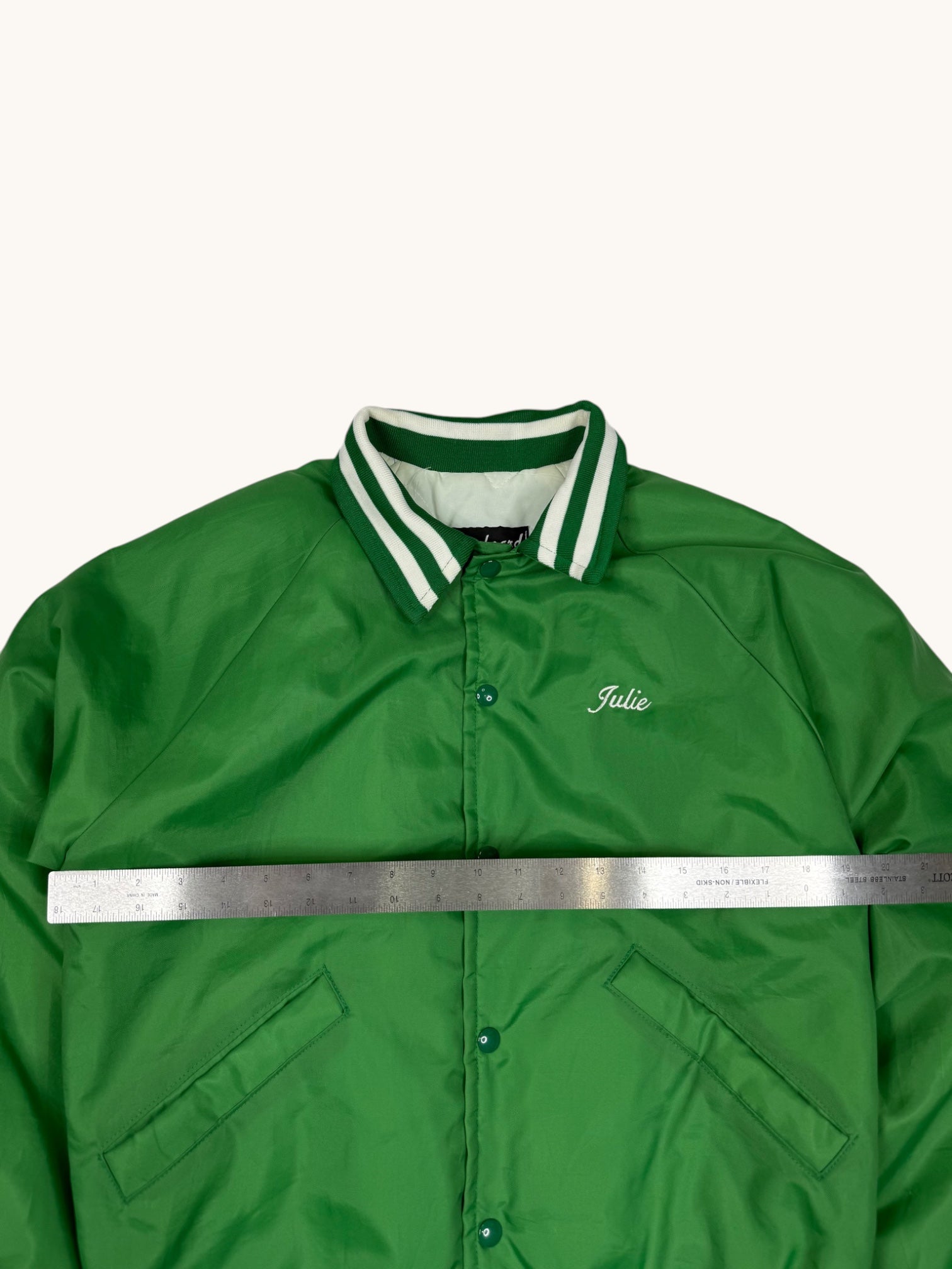 90s Scoreboard Sportswear Green Varsity Jacket - M