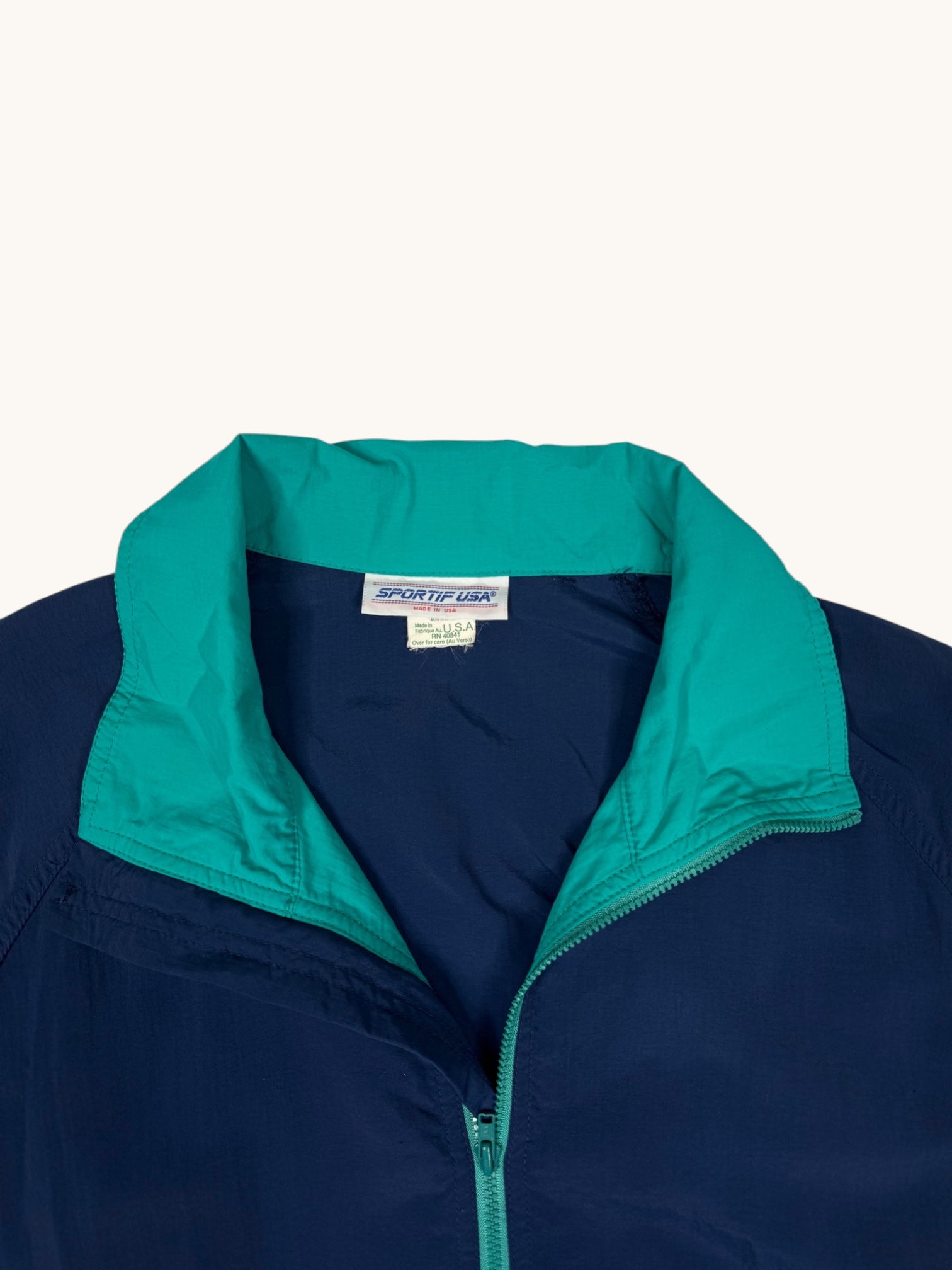 90s Sportif USA Navy Blue Zip-Up Jacket - L