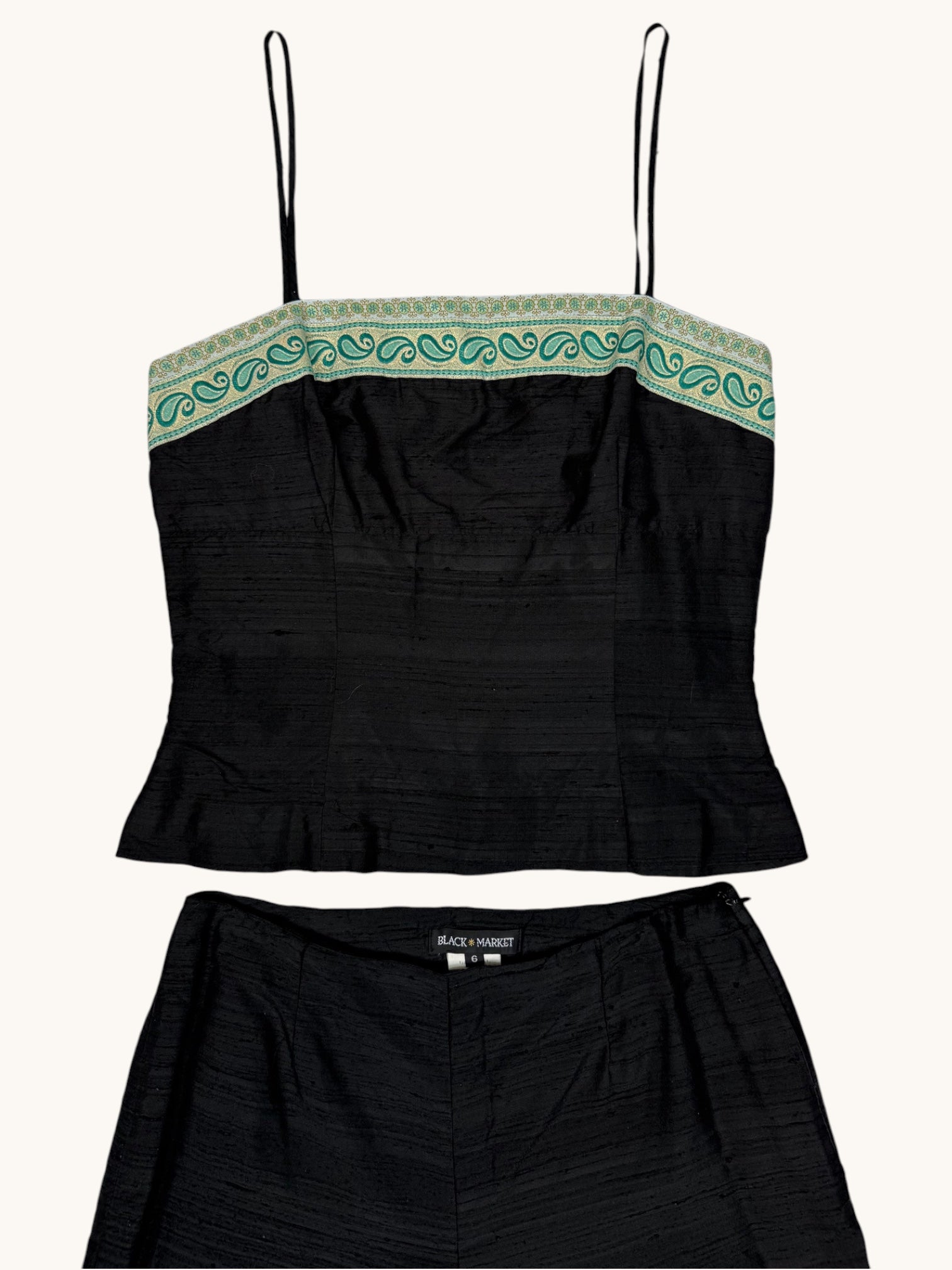 90s Black Market Silk Set - 6/8