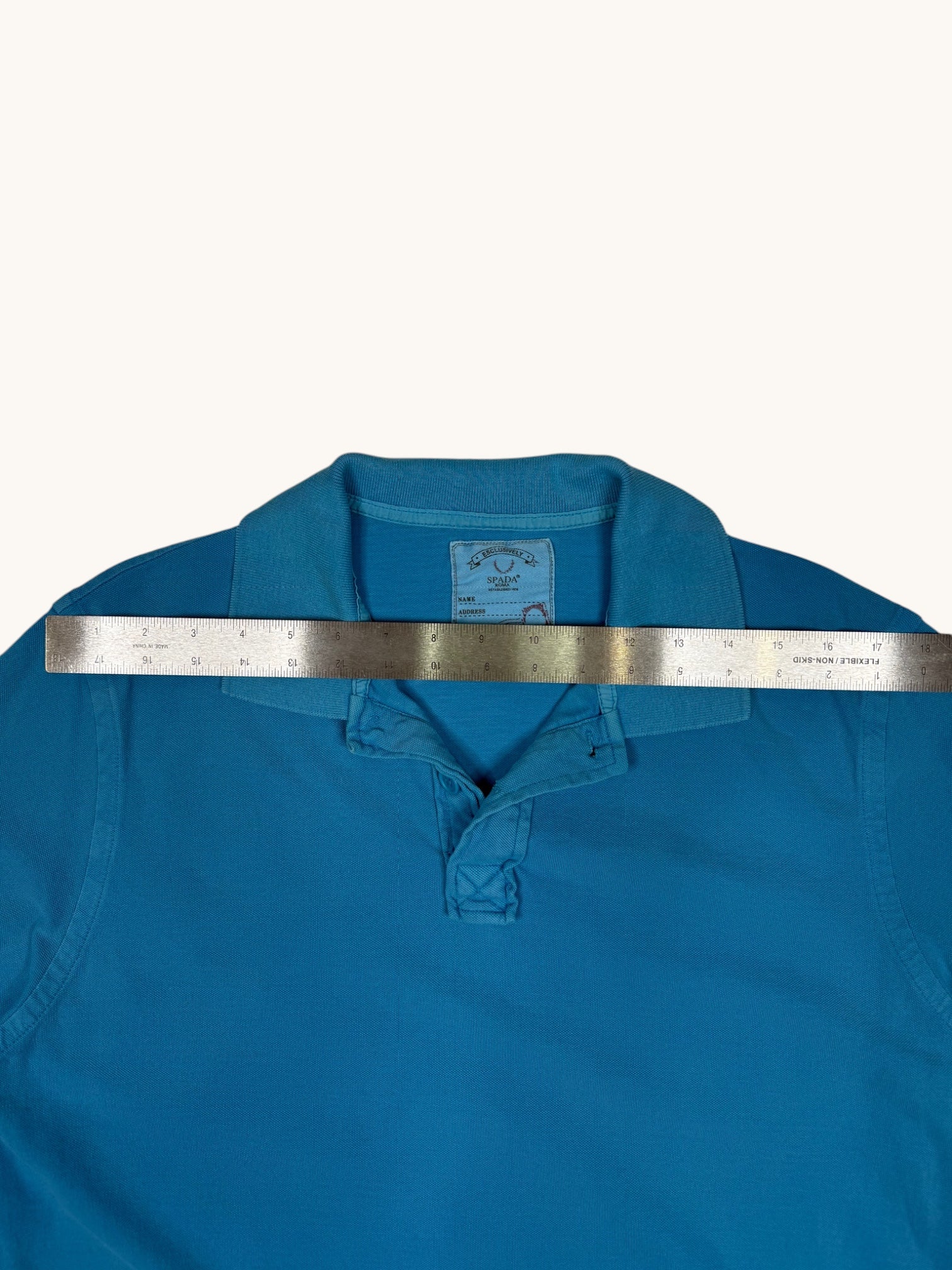 90s Spada Roma Blue Polo Top - XL