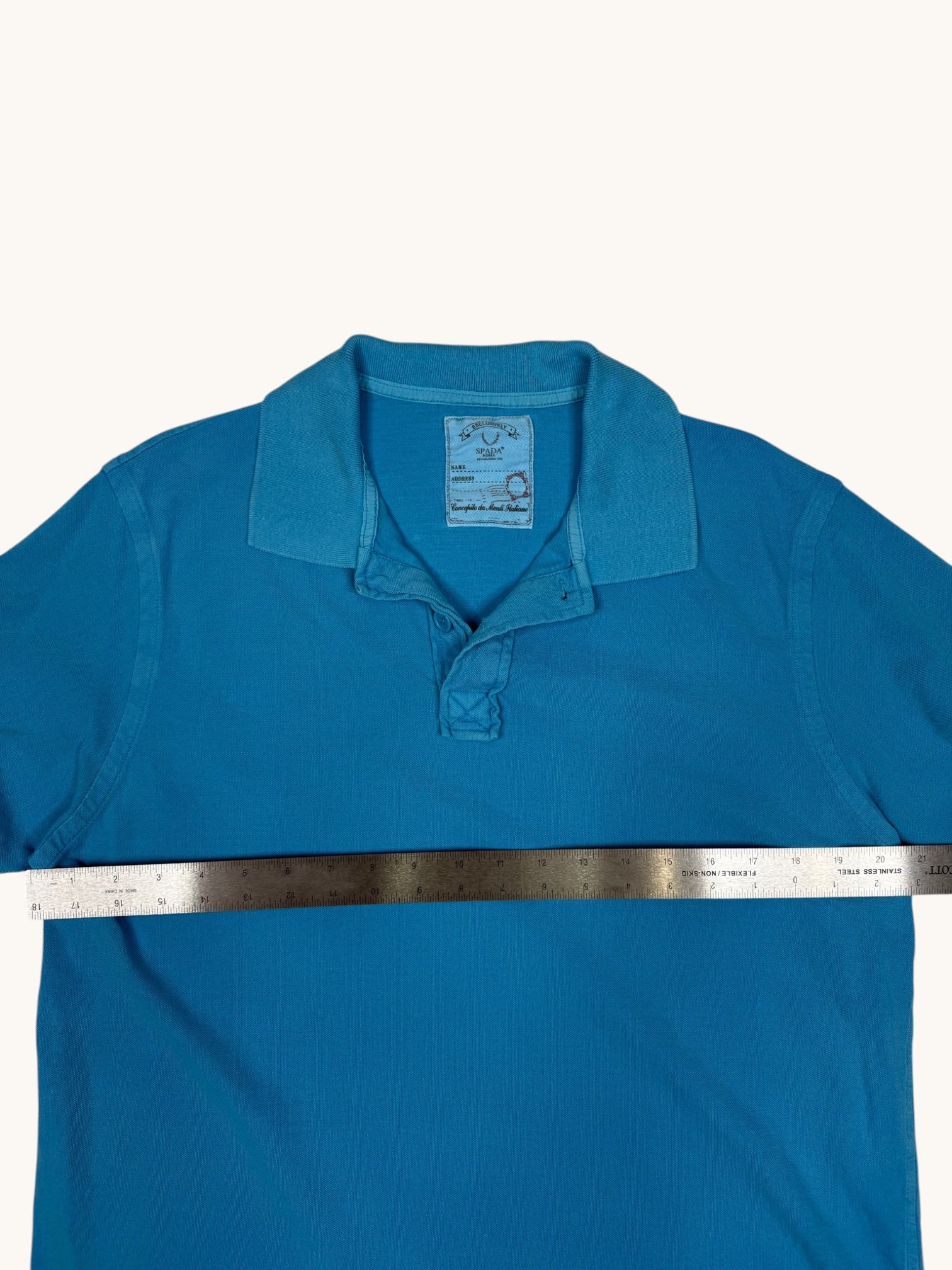 90s Spada Roma Blue Polo Top - XL