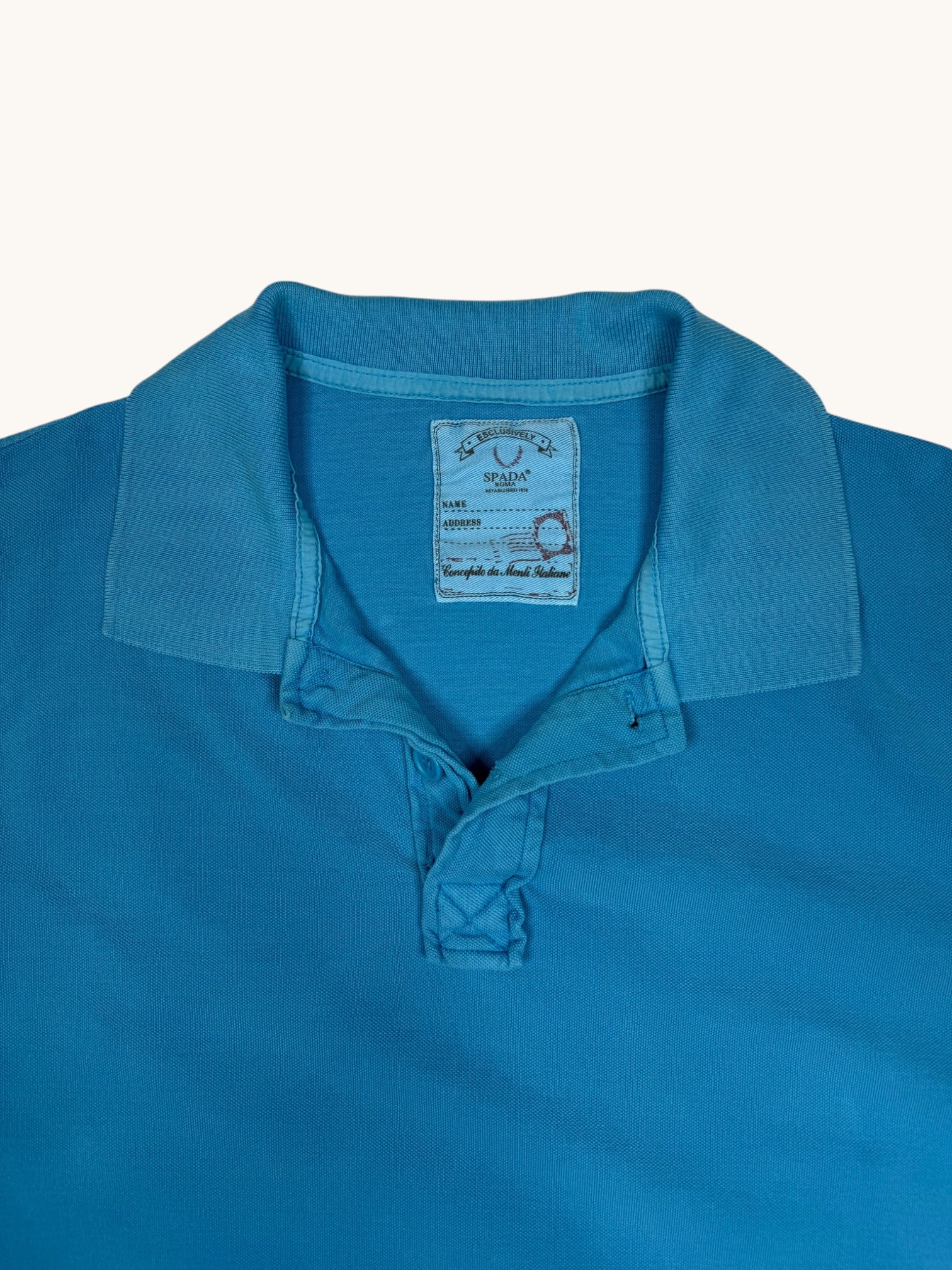 90s Spada Roma Blue Polo Top - XL