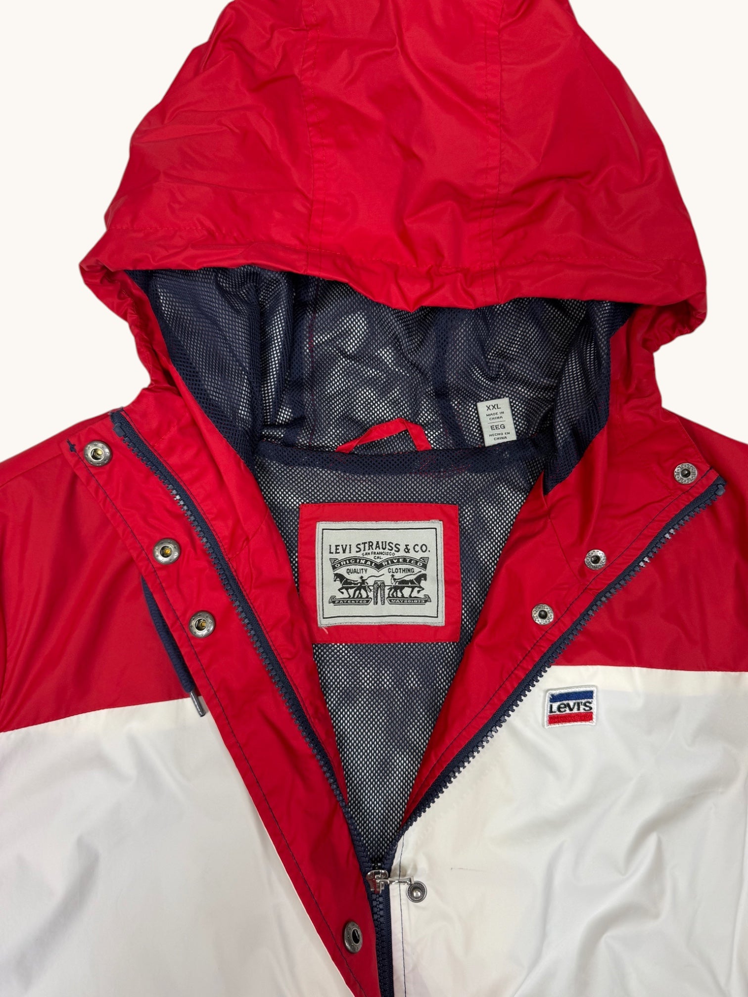 00s Levi's Colorblock Hooded Jacket - 2XL