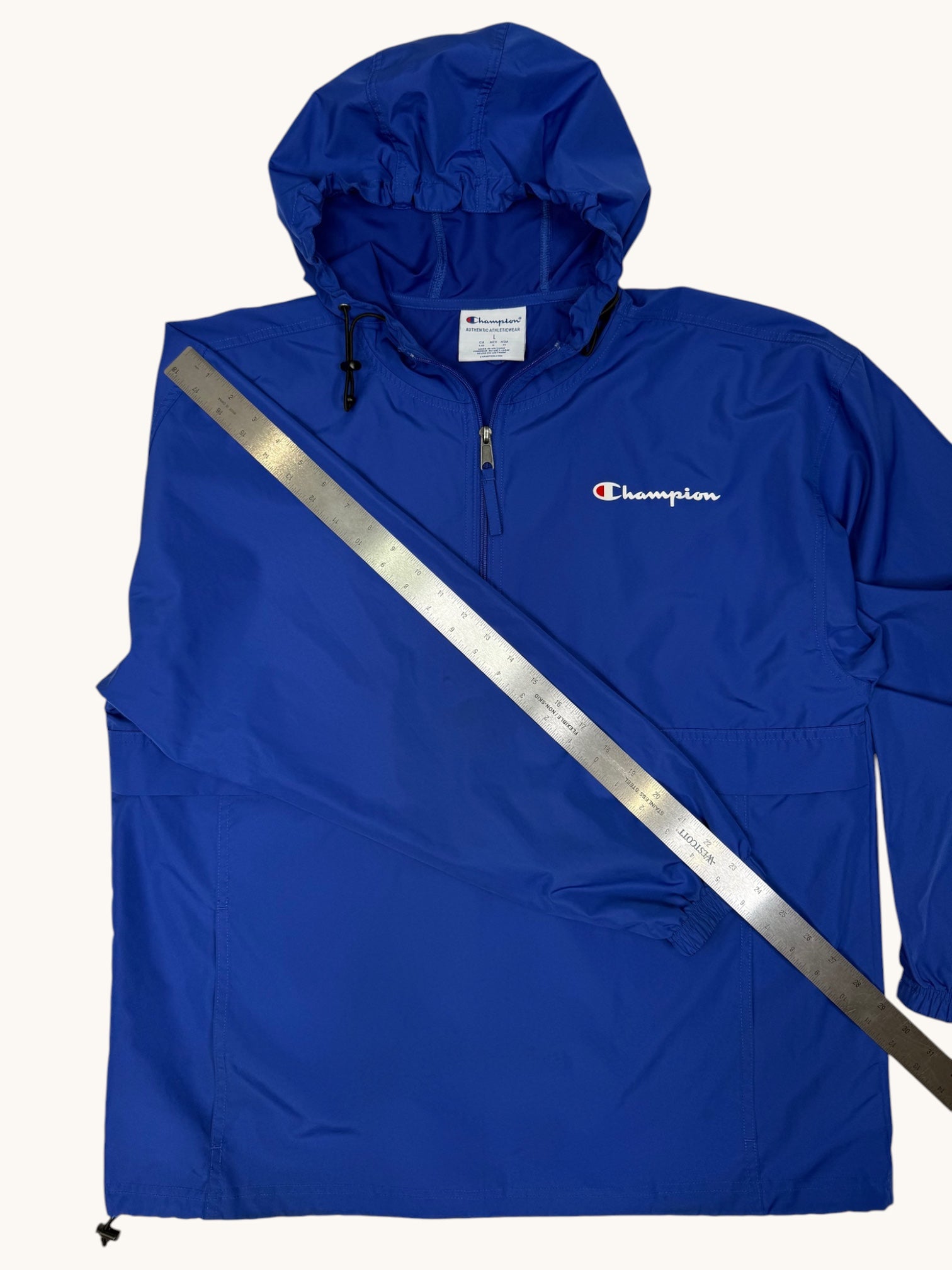 90s Champion Blue Windbreaker Jacket - L