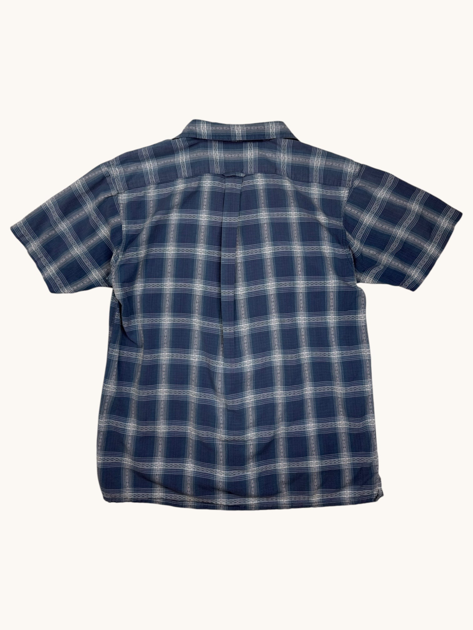 90s Big Dogs Blue Plaid Button-Up Shirt - M