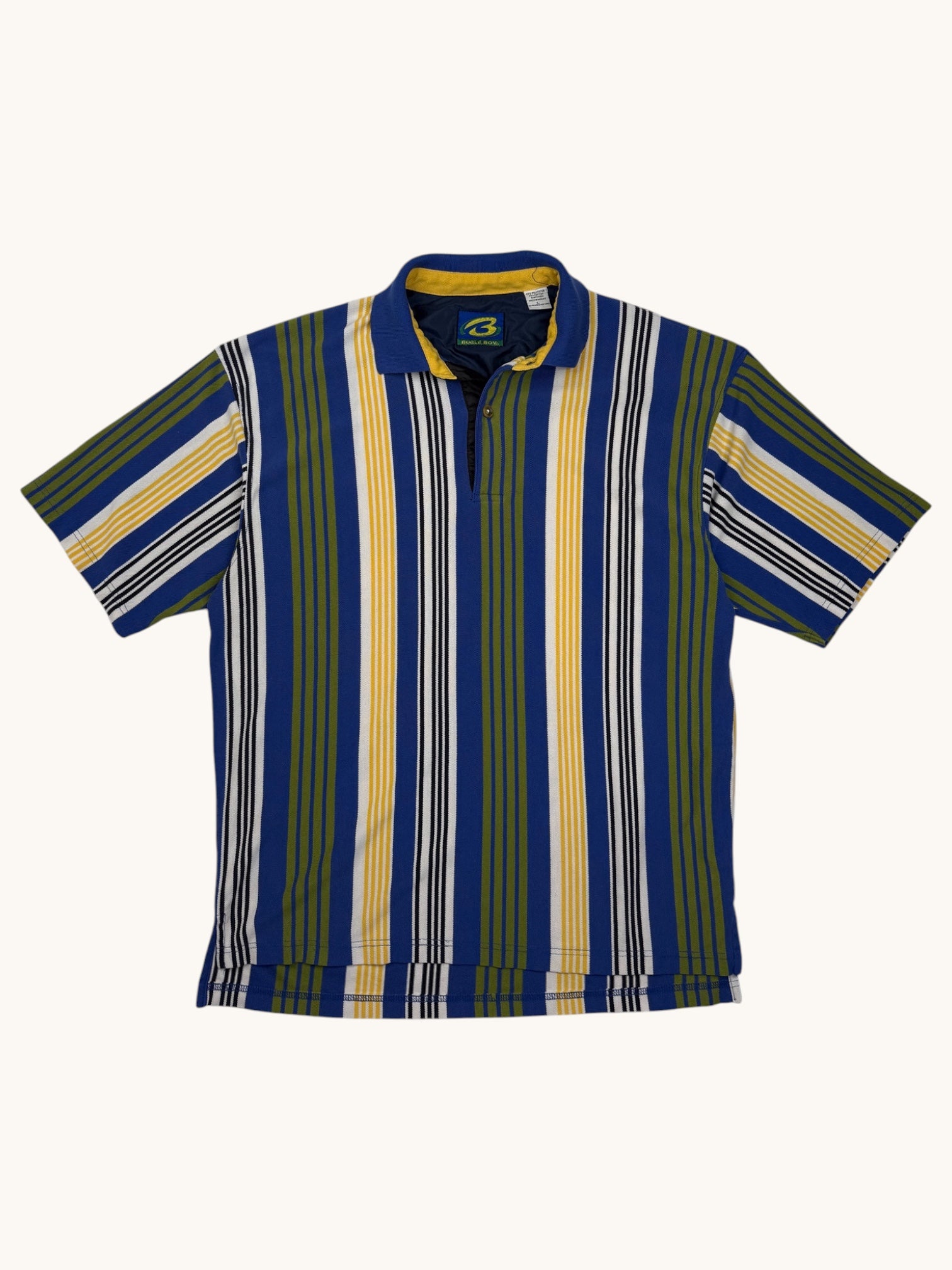 90s Bugle Boy Stripe Polo - L
