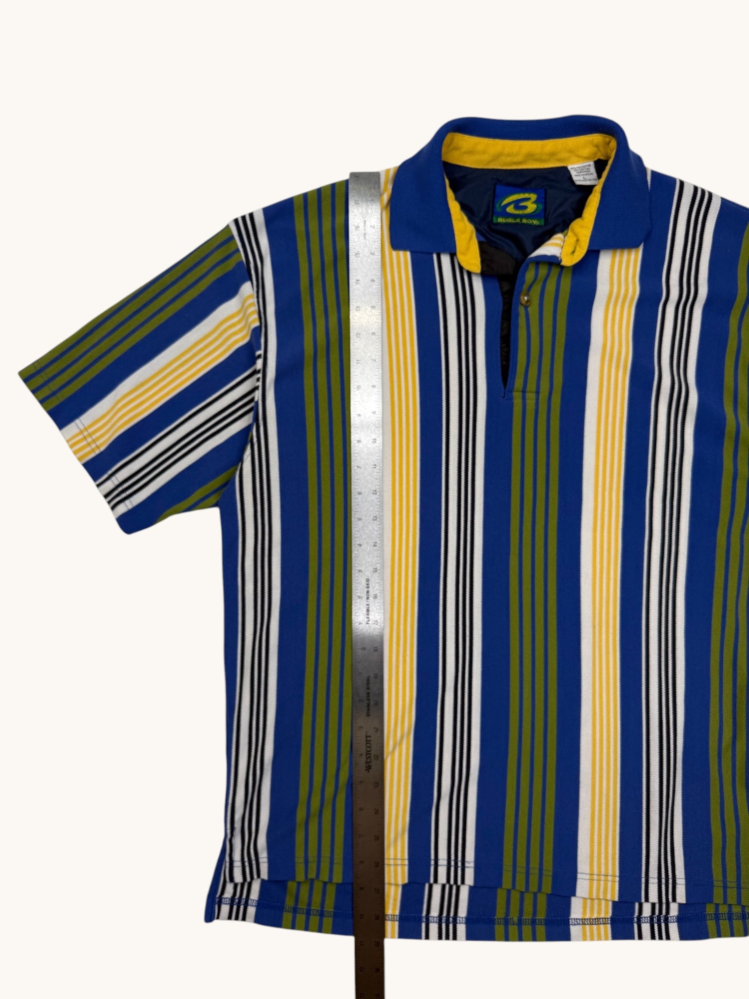 90s Bugle Boy Stripe Polo - L