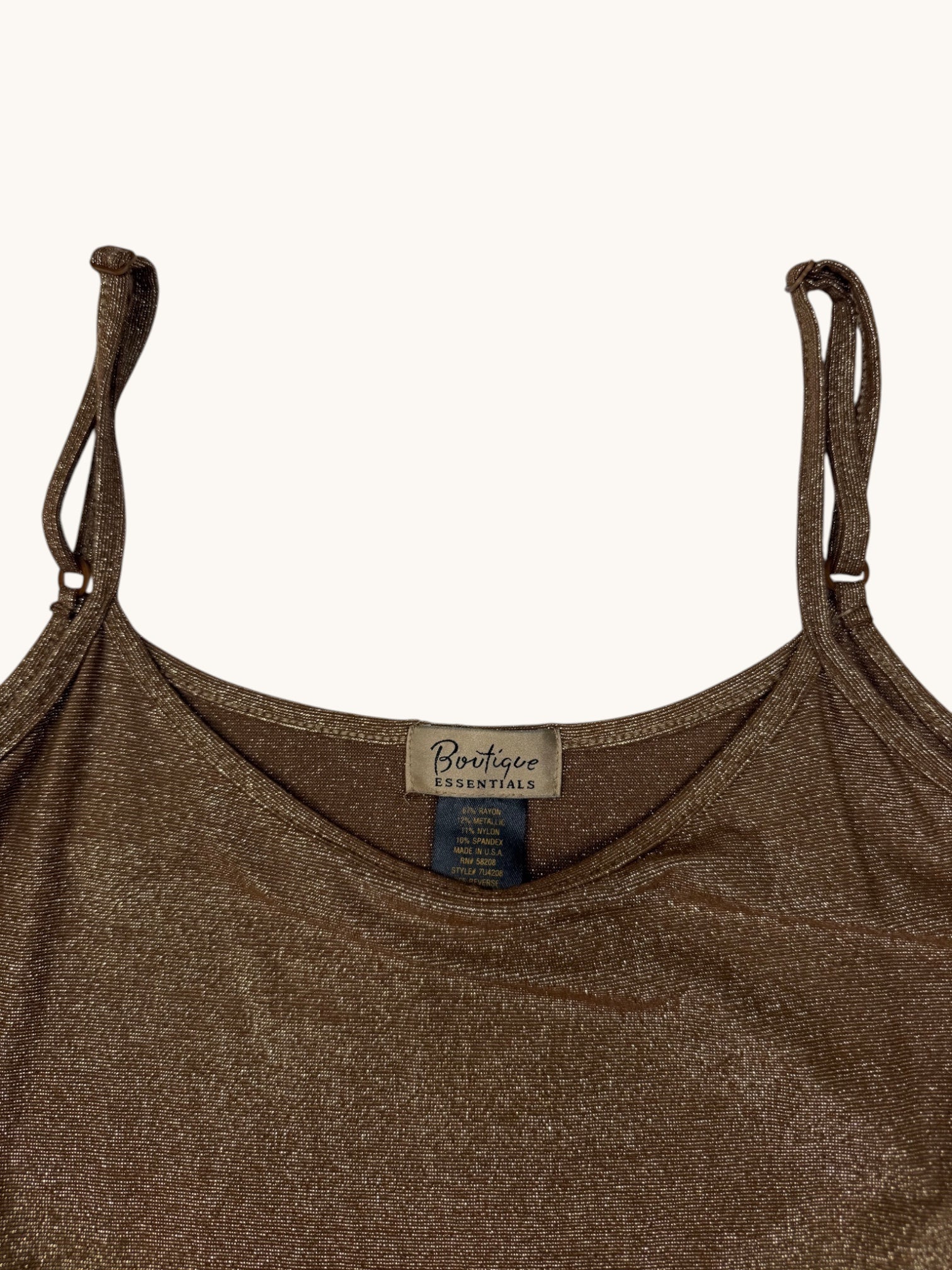 Boutique Essentials Gold Tank - S