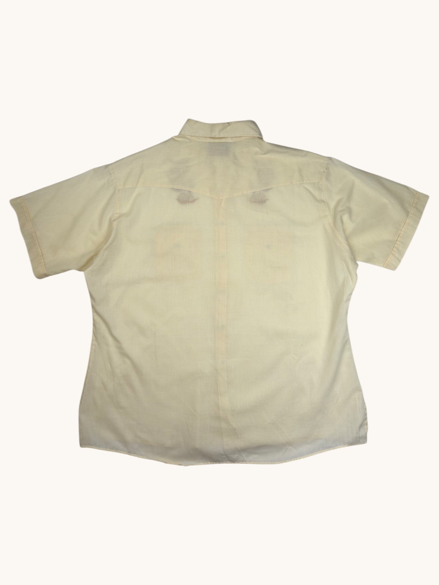90s Cowboy Joe Yellow Button Up Shirt