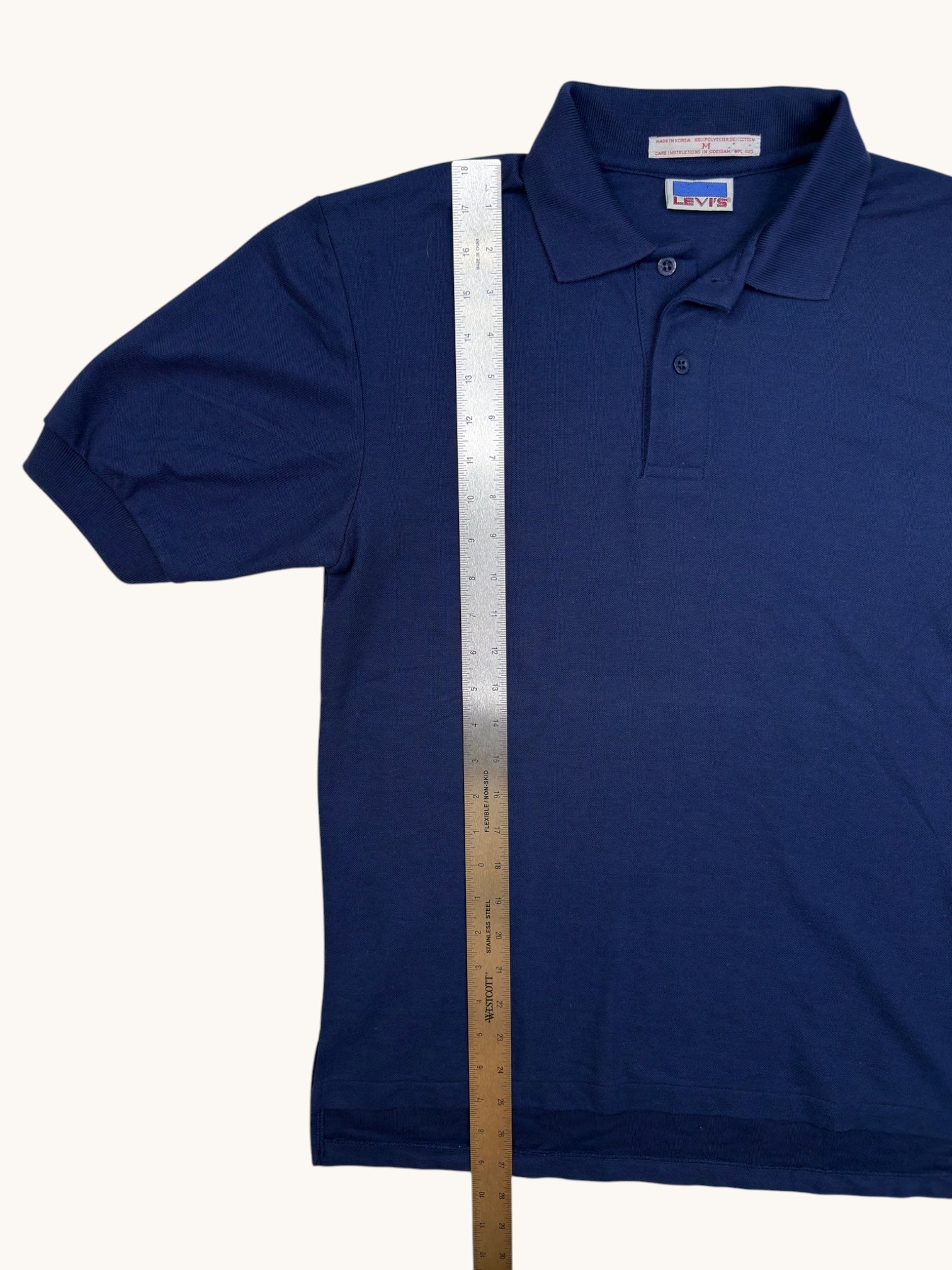 90s Levi's Navy Polo Shirt - M