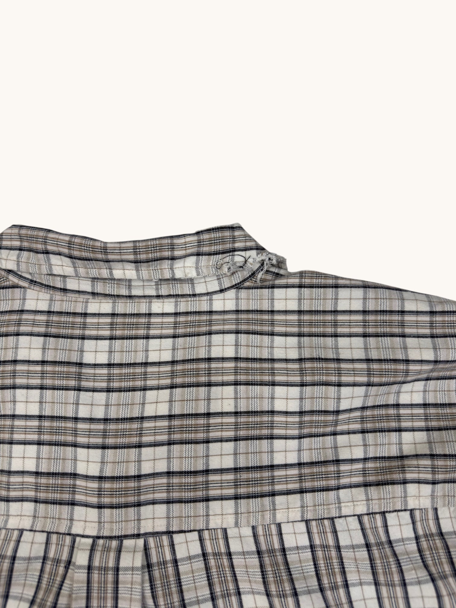 90s Anchor Blue Plaid Button-Up Shirt - XL