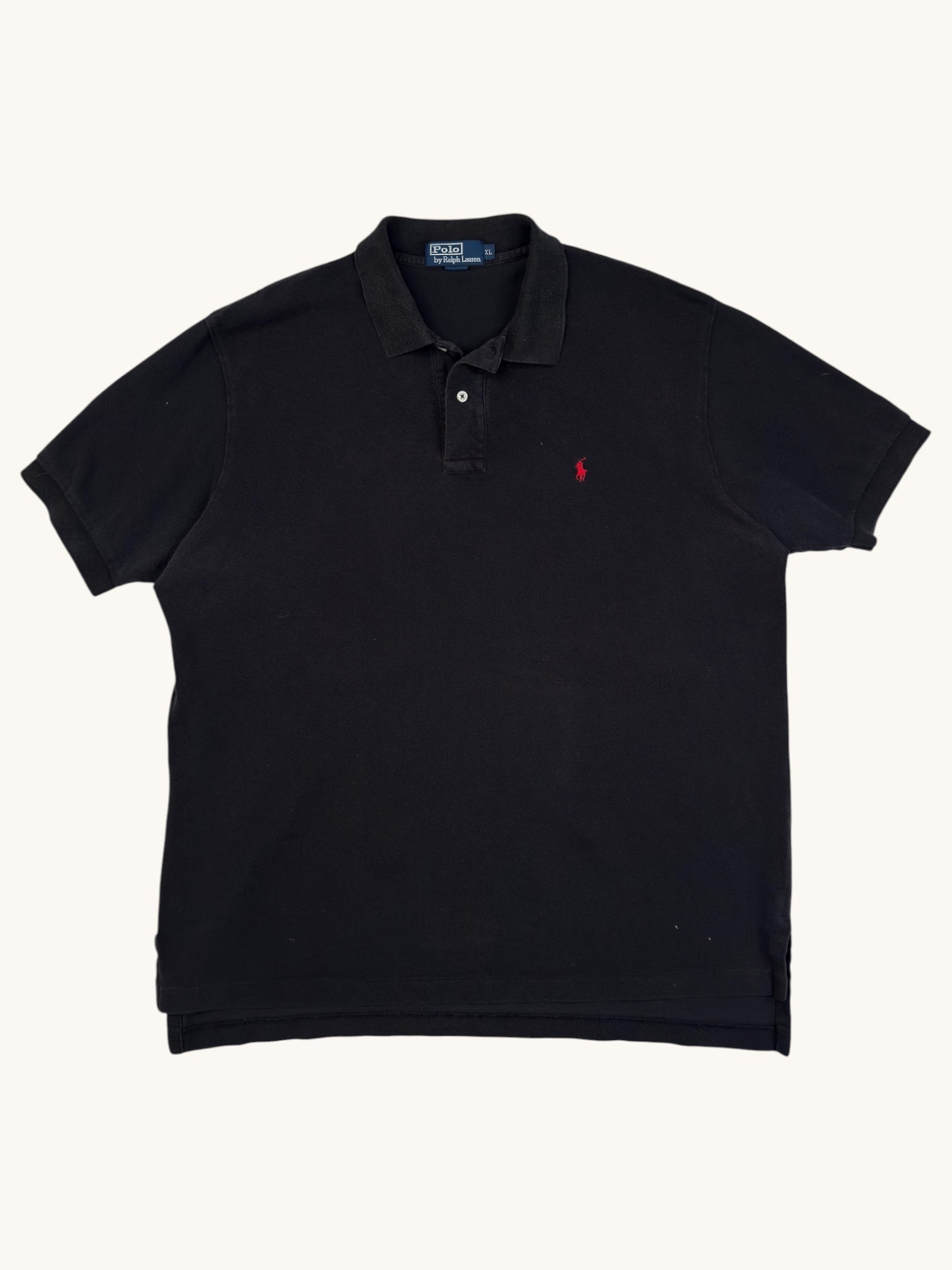 90s Polo Black Polo Shirt - XL