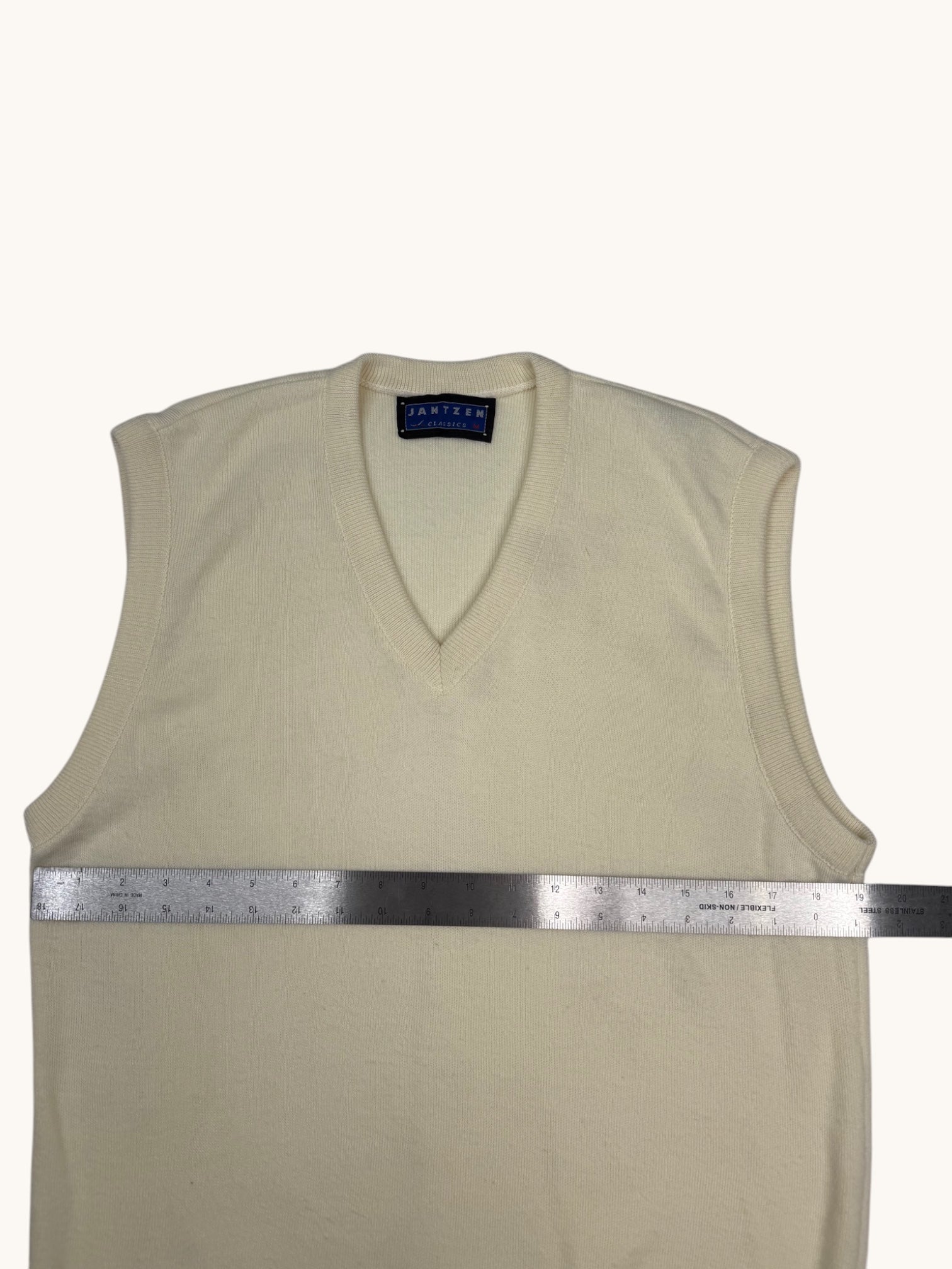 90s Jantzen Beige Sweater Vest - M