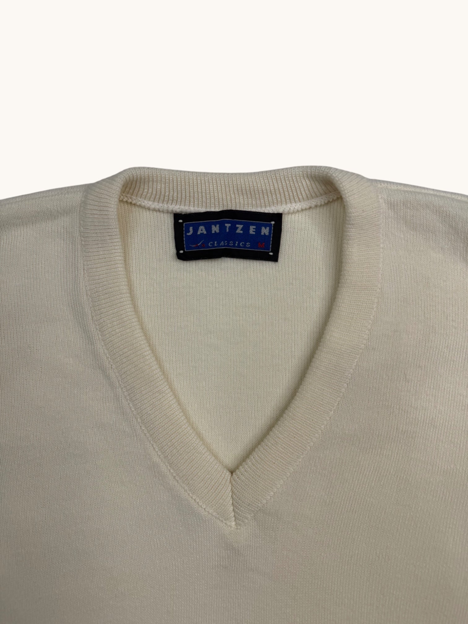 90s Jantzen Beige Sweater Vest - M